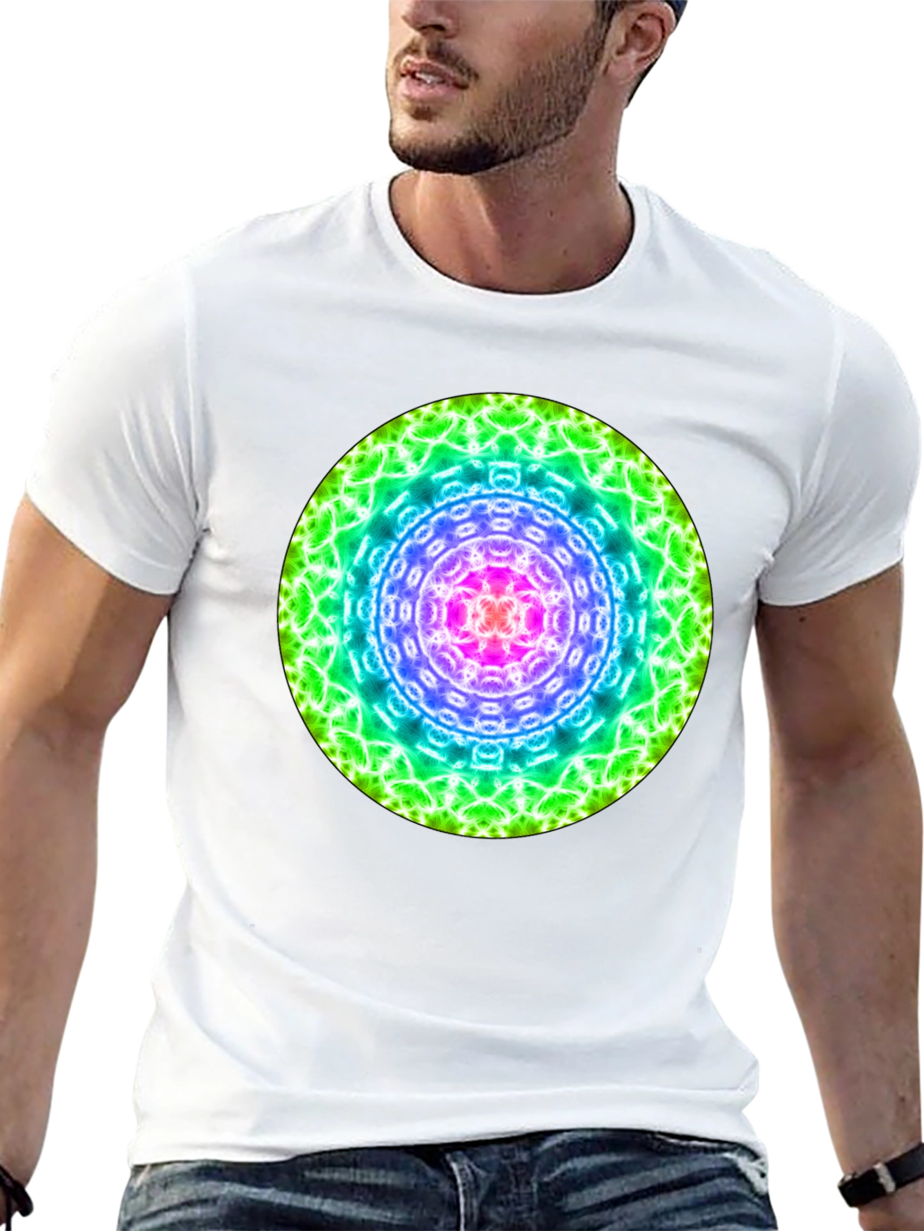 Vibrant Mandala Graphic Tee - Stylish Cotton Comfort