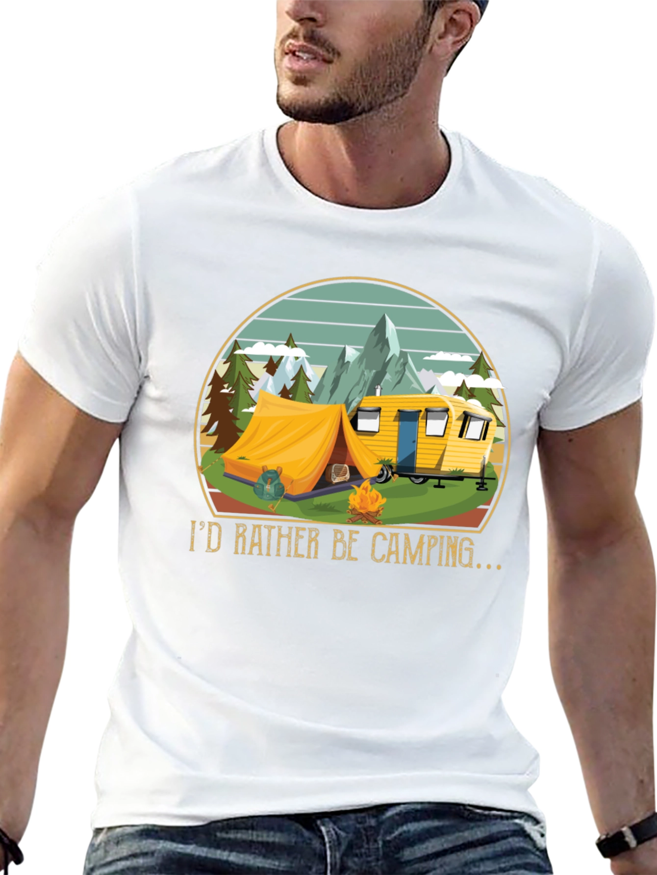 Camping Graphic Tee - Id Rather Be Camping