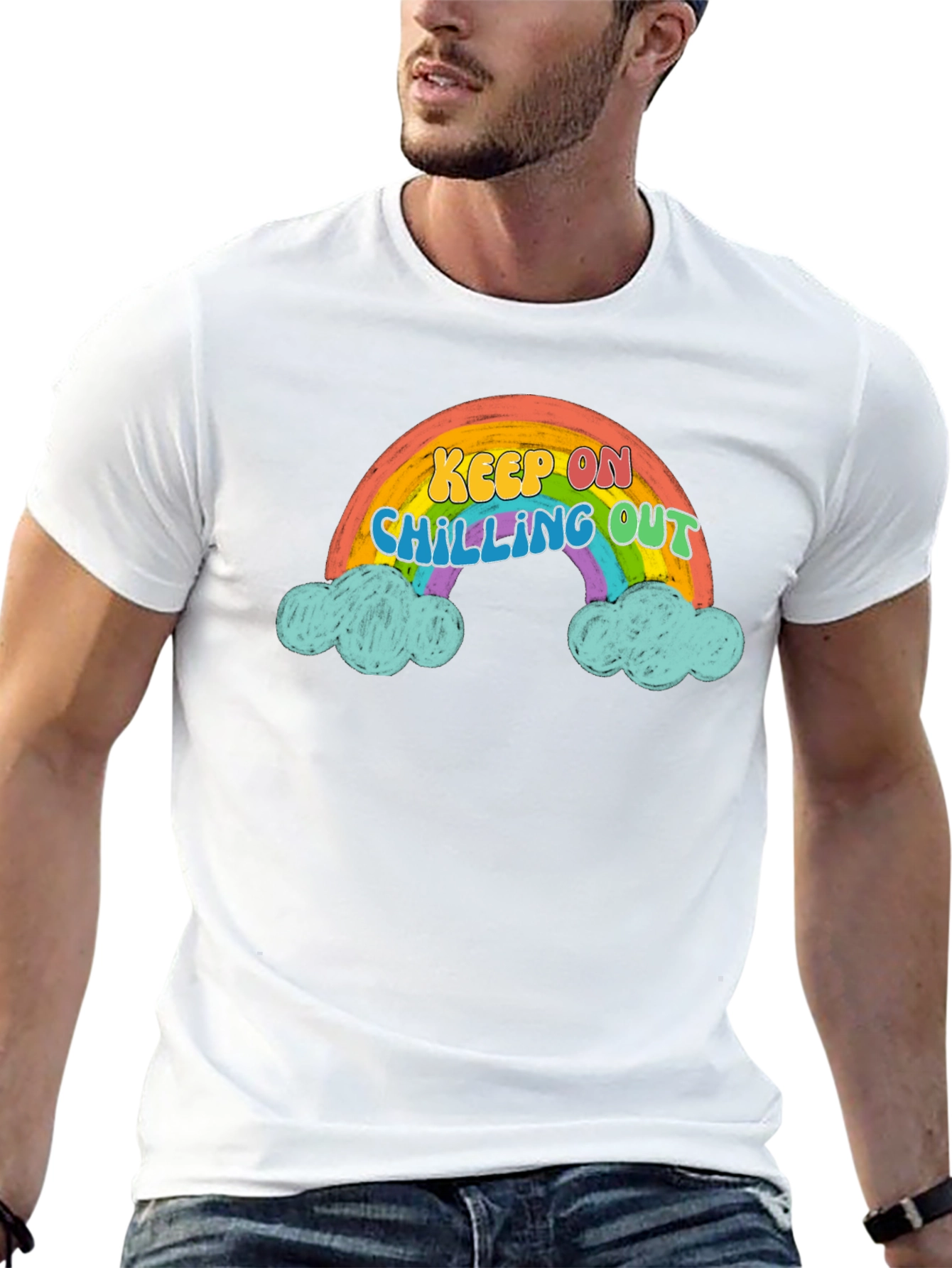 Keep On Chilling Out Rainbow T-Shirt