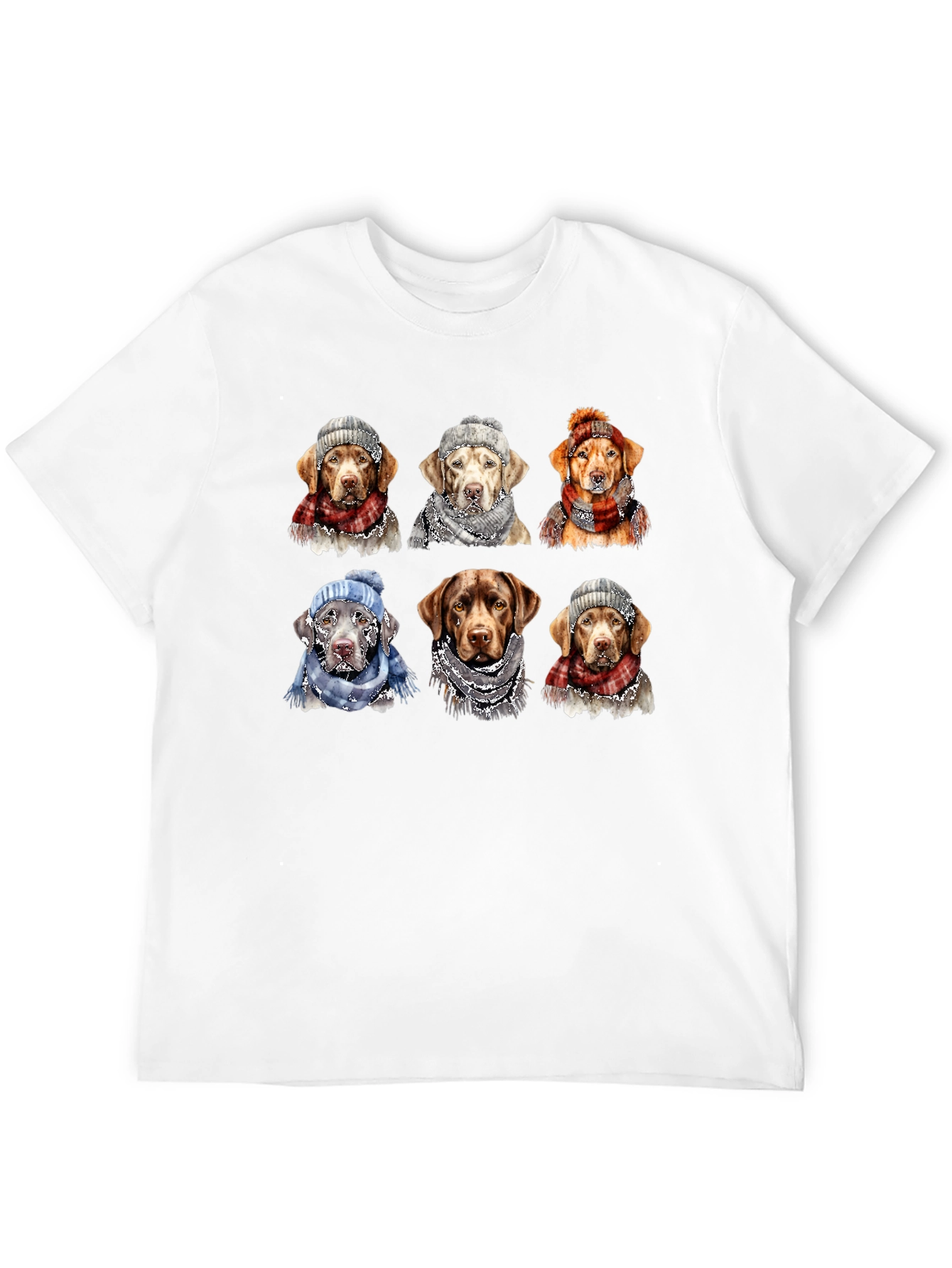 Labrador Dog Christmas Winter Hat Scarf T-Shirt