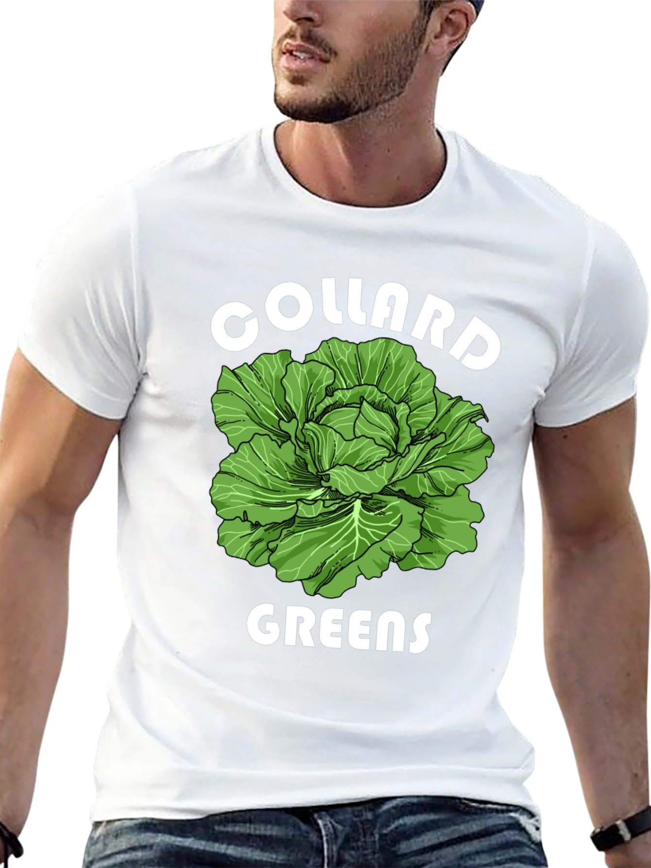 Collard Greens Graphic T-Shirt - Fresh Vegetable Tee