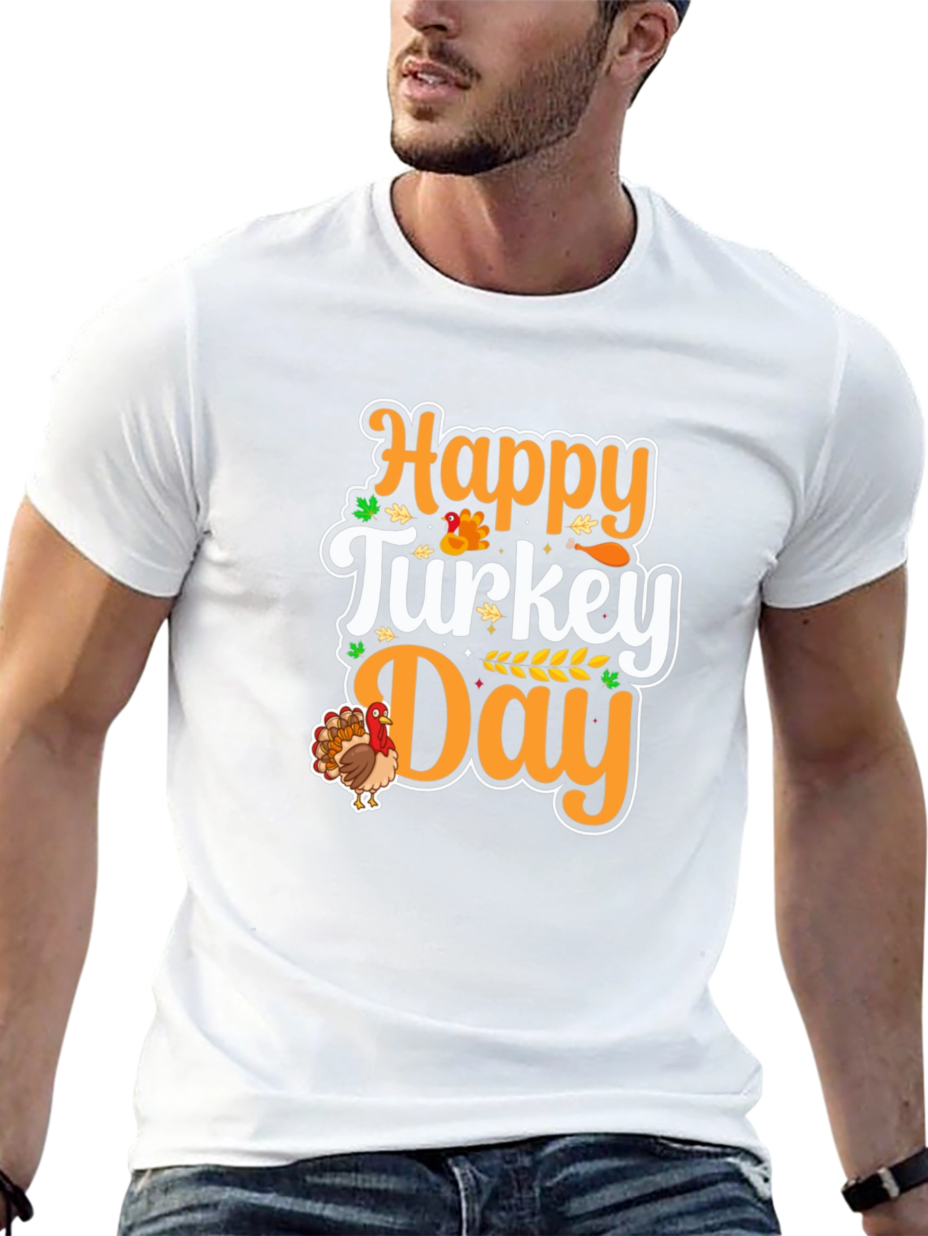 Happy Turkey Day T-Shirt - Festive Fall Apparel