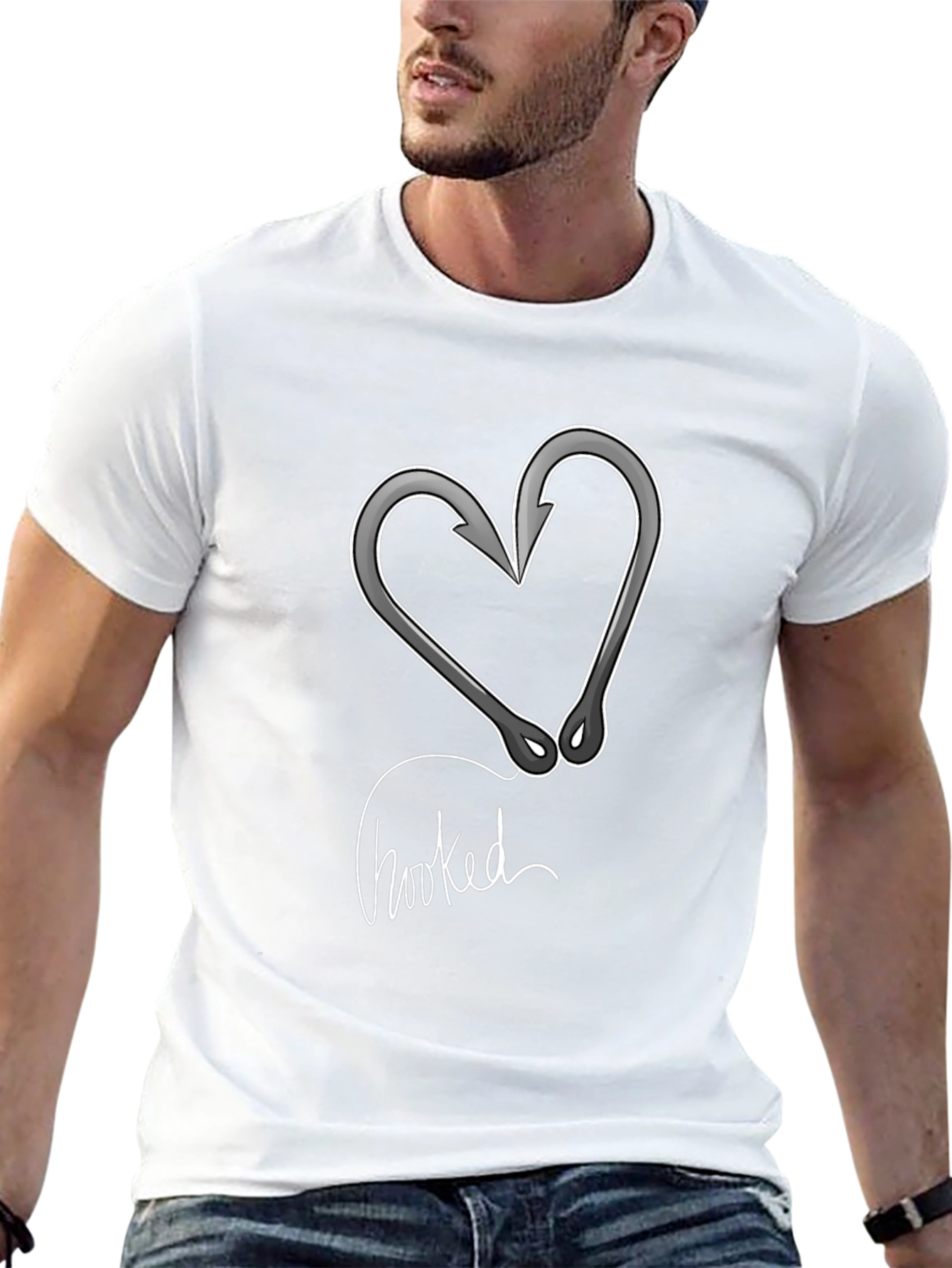 Hooked Heart Fishing T-Shirt