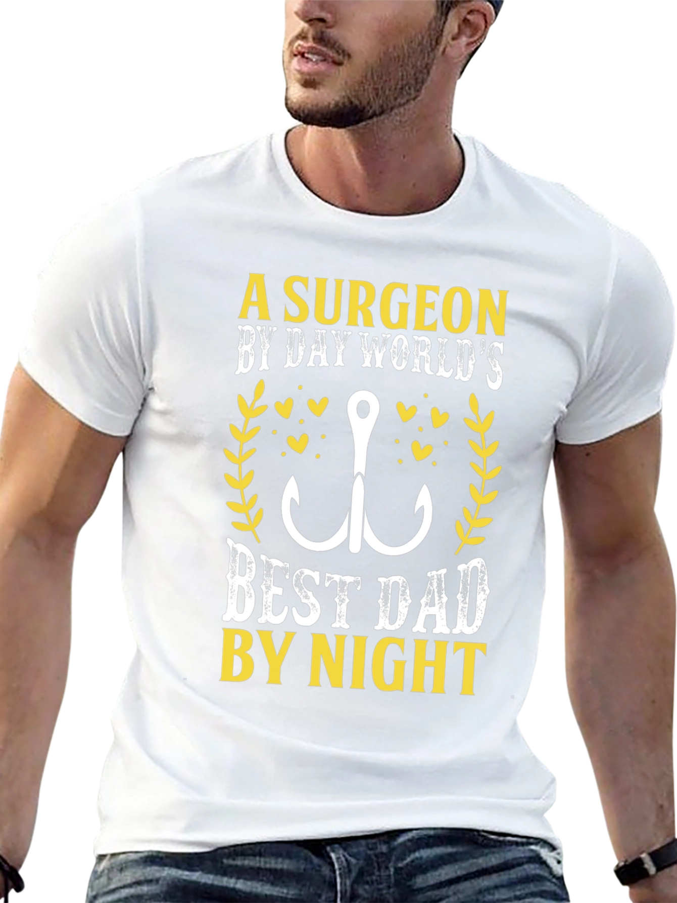 Surgeon Dad T-Shirt - Fishing Hook Graphic Novelty Tee