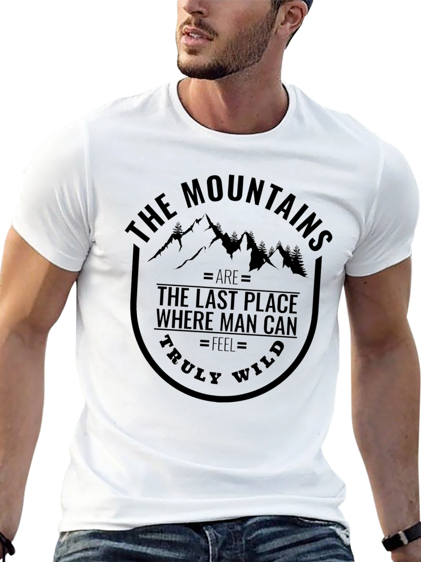 Mountains Are Wild T-Shirt - Black Graphic Tee