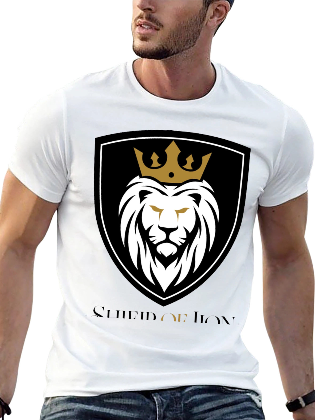 Crowned Lion Graphic Tee - Black