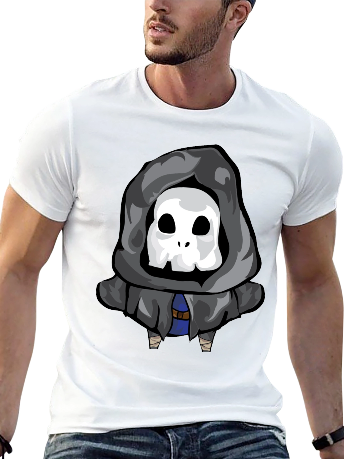 Skull Reaper Graphic Tee - Black