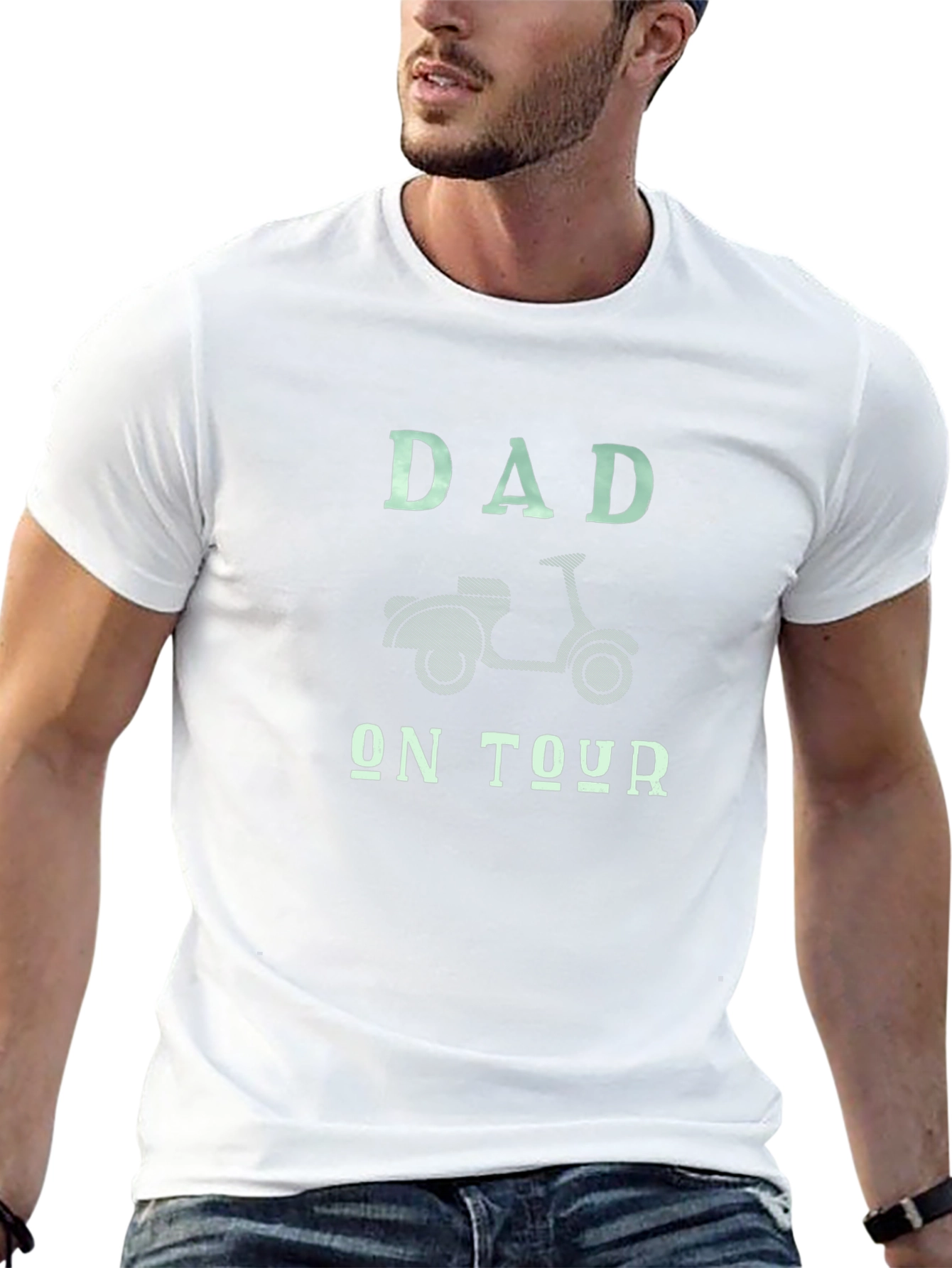 Dad On Tour Black Graphic Tee