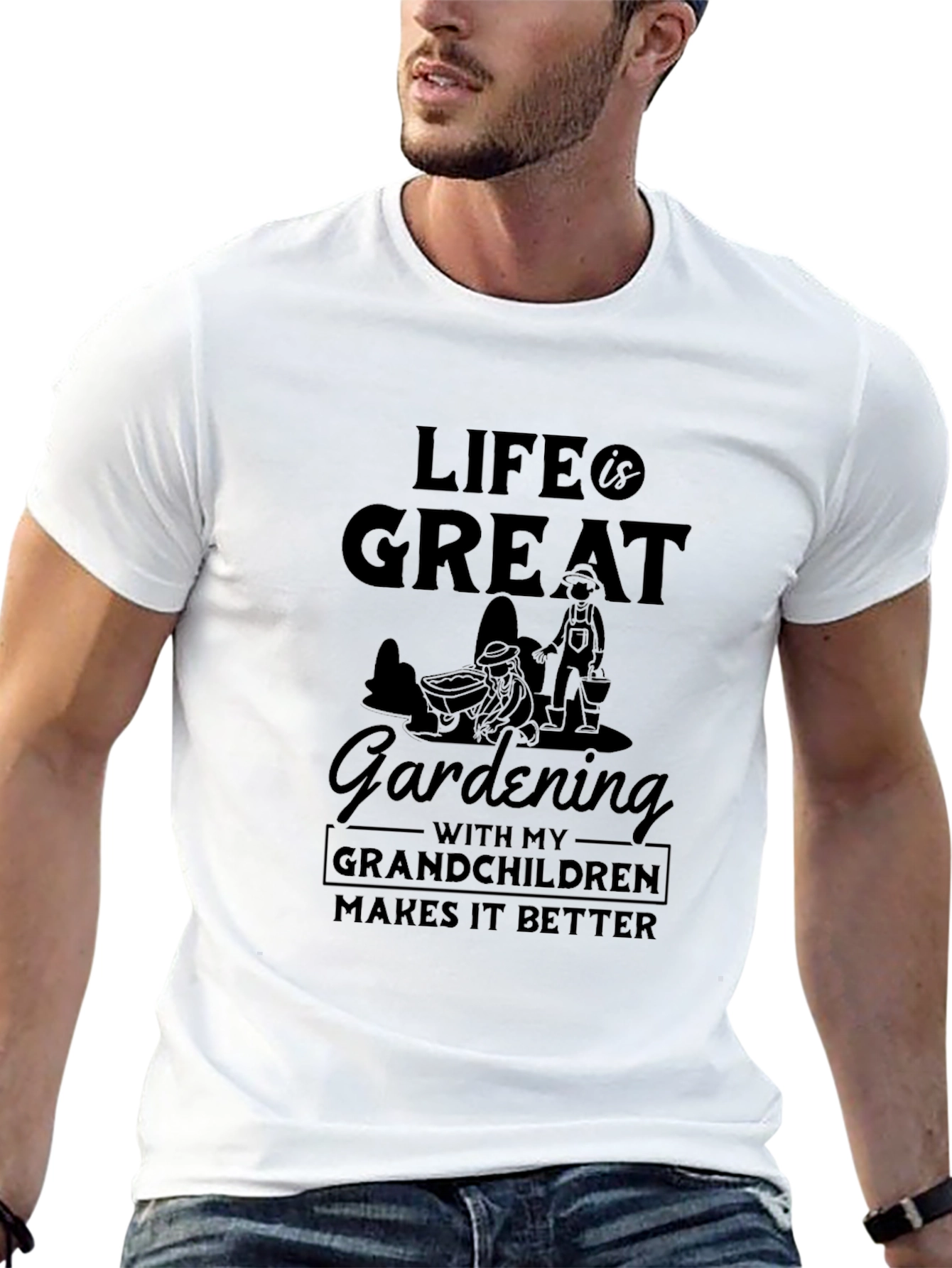 Life is Great Gardening Grandchildren T-Shirt
