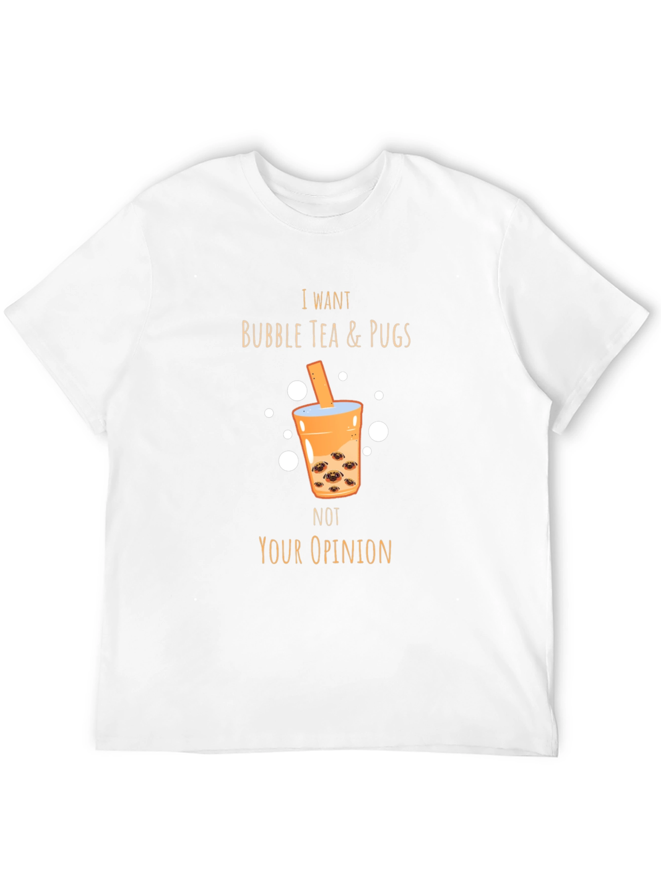 Bubble Tea & Pugs Graphic T-Shirt - Unisex