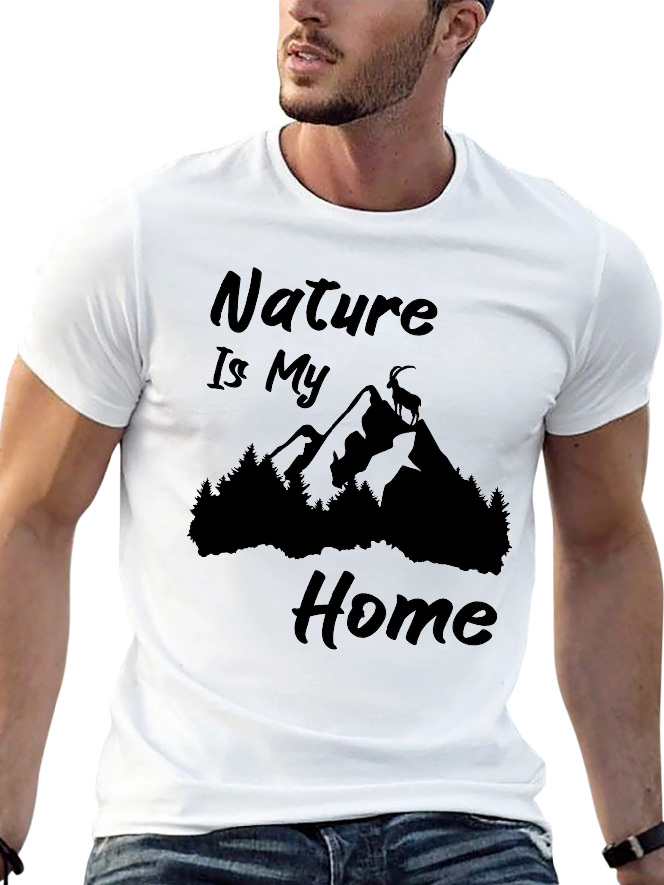 Nature Is My Home Black Graphic Tee
