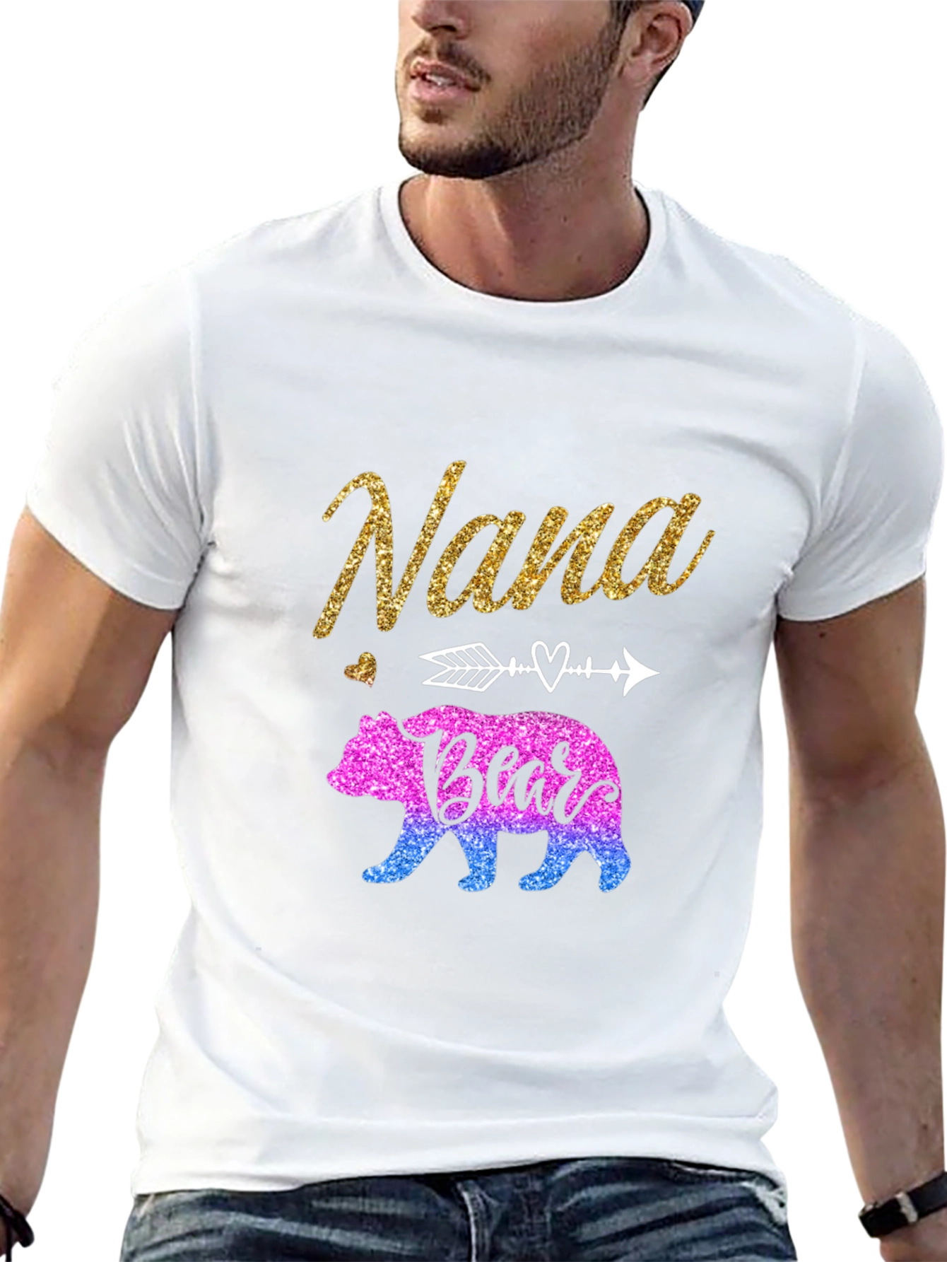 Nana Bear Graphic T-Shirt - Cute Family Apparel