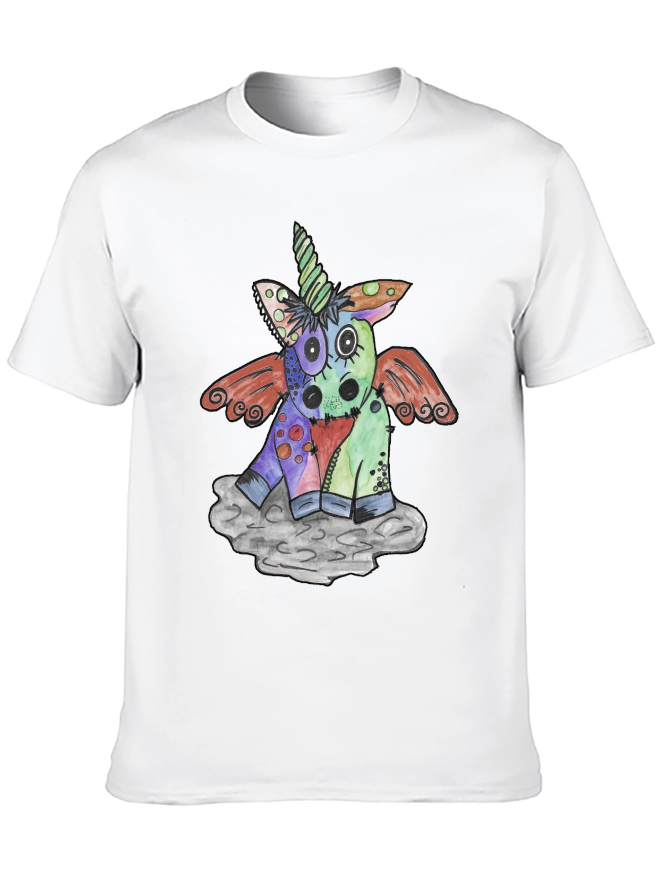 Unicorn Graphic Black Tee