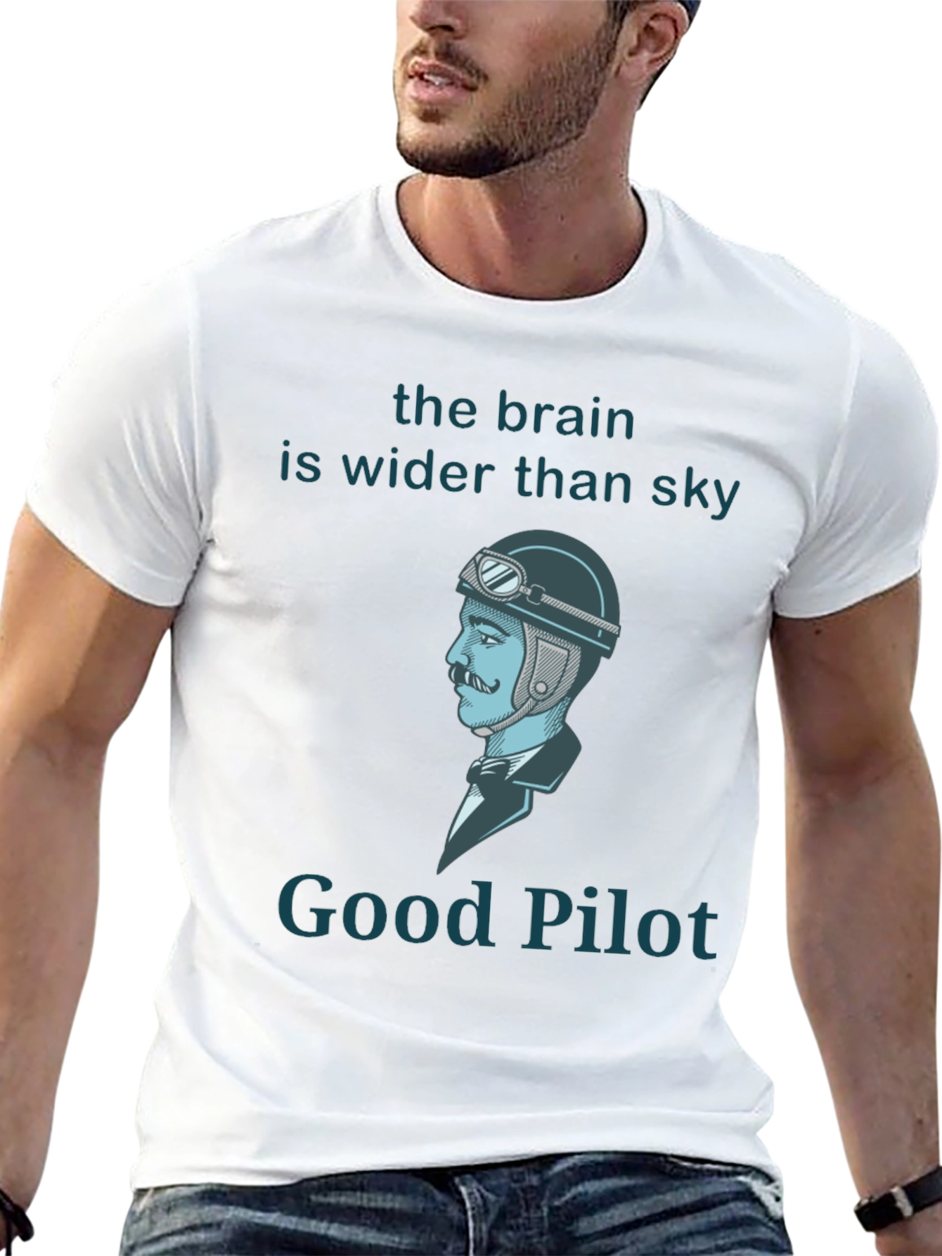 Good Pilot T-Shirt - Brain Wider Than Sky