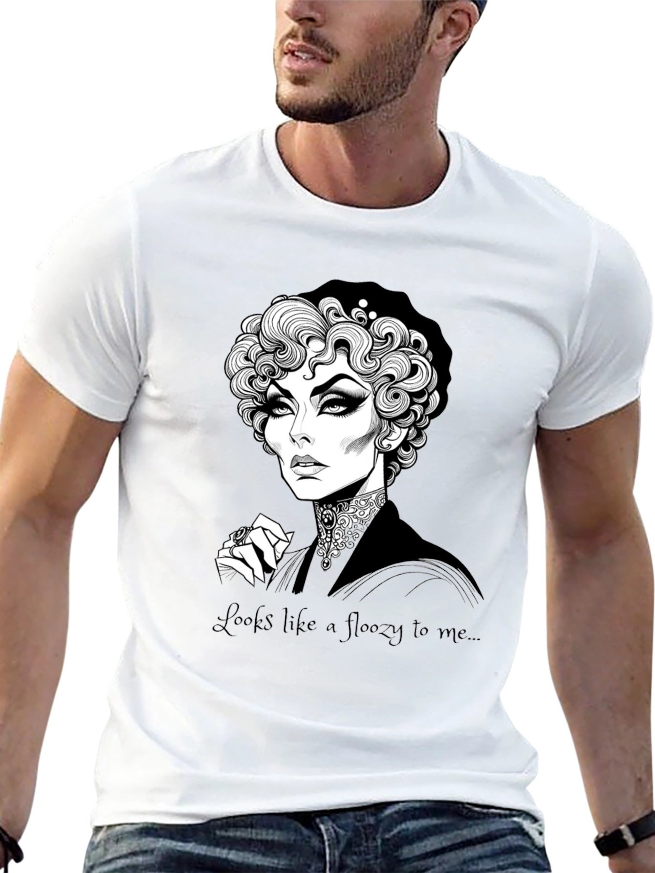 Elegant Gothic Portrait T-Shirt