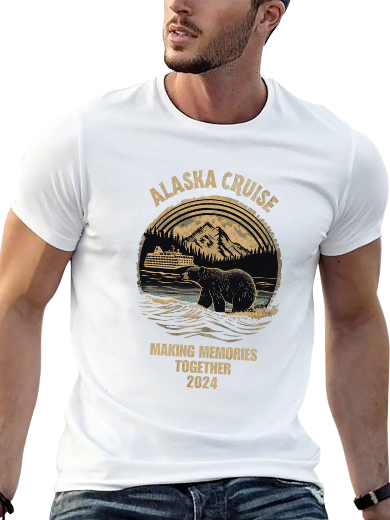 Alaska Cruise 2024 Bear Graphic T-Shirt