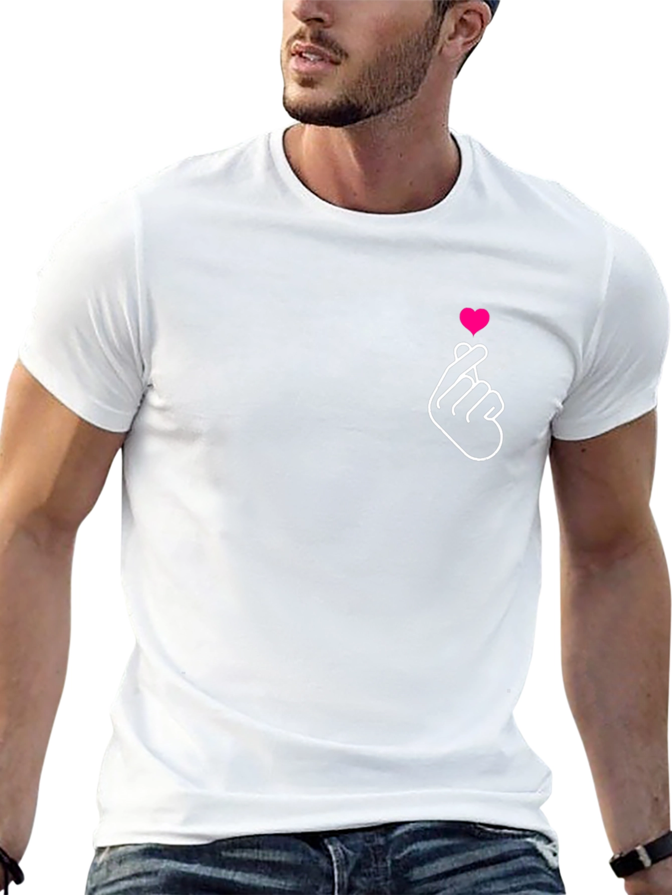 Love Heart Hand Sign Tee - Trendy Casual Top
