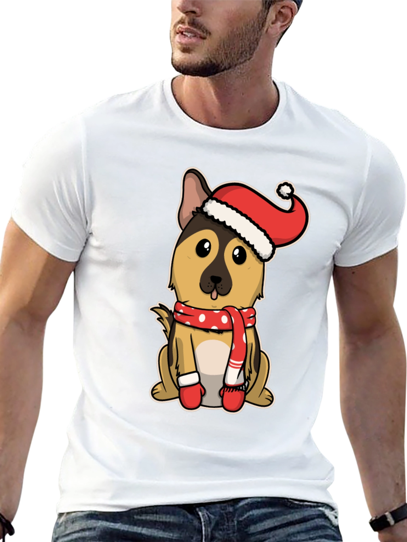 Festive German Shepherd T-Shirt