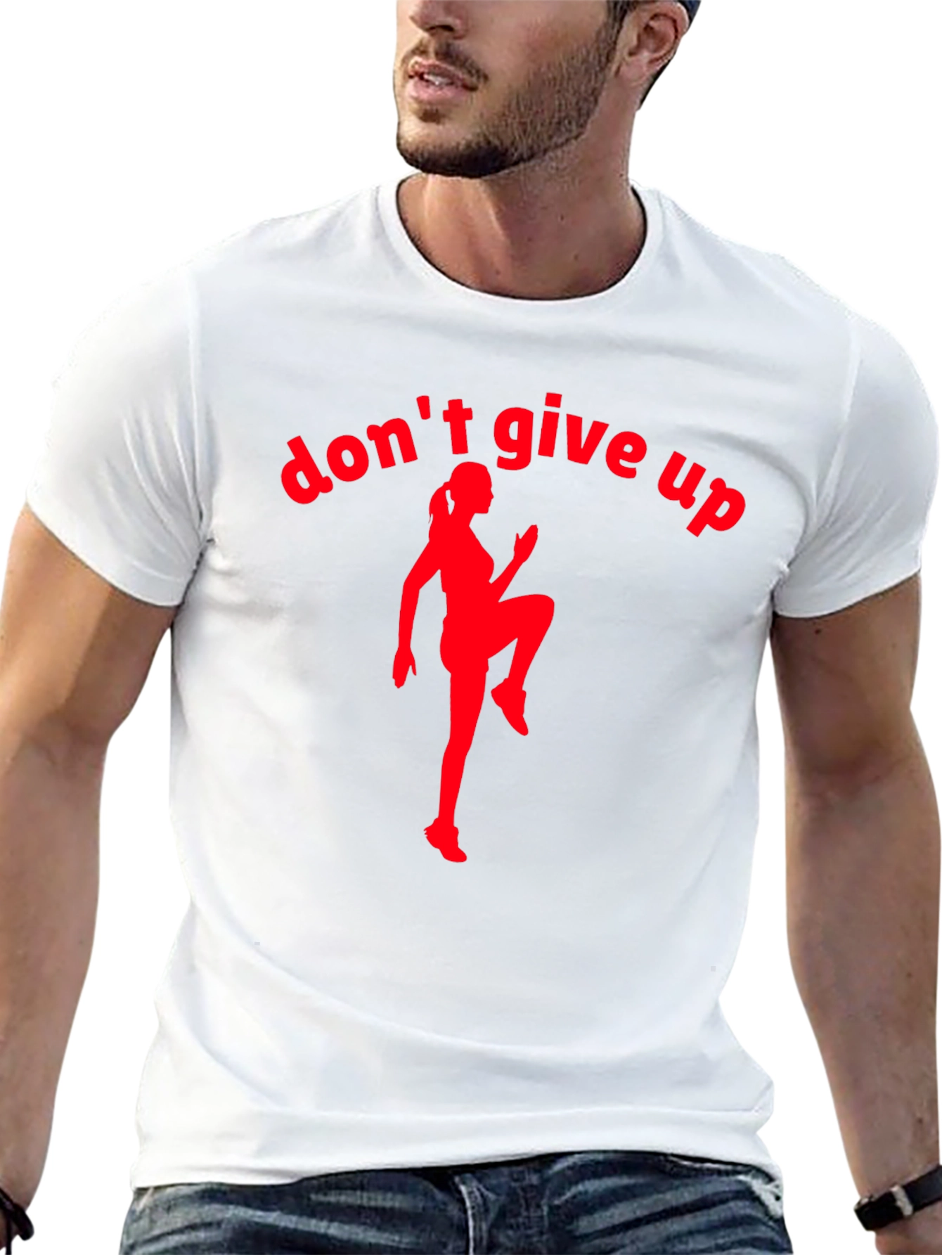 Dont Give Up! Black Graphic Tee