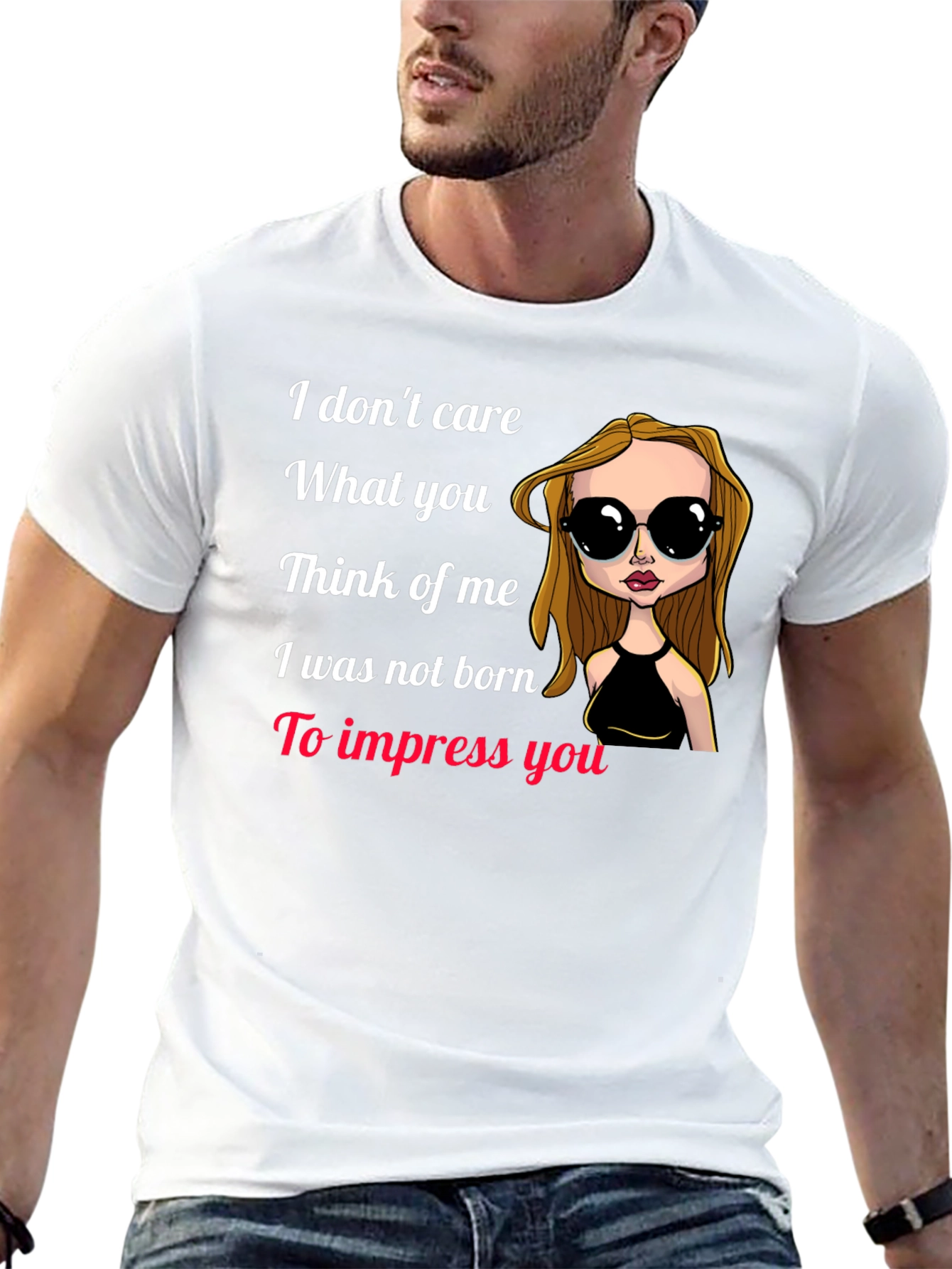 I Dont Care T-Shirt - Statement Tee