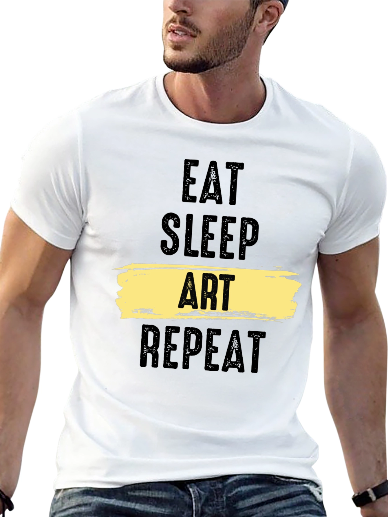 Eat Sleep Art Repeat Black T-Shirt