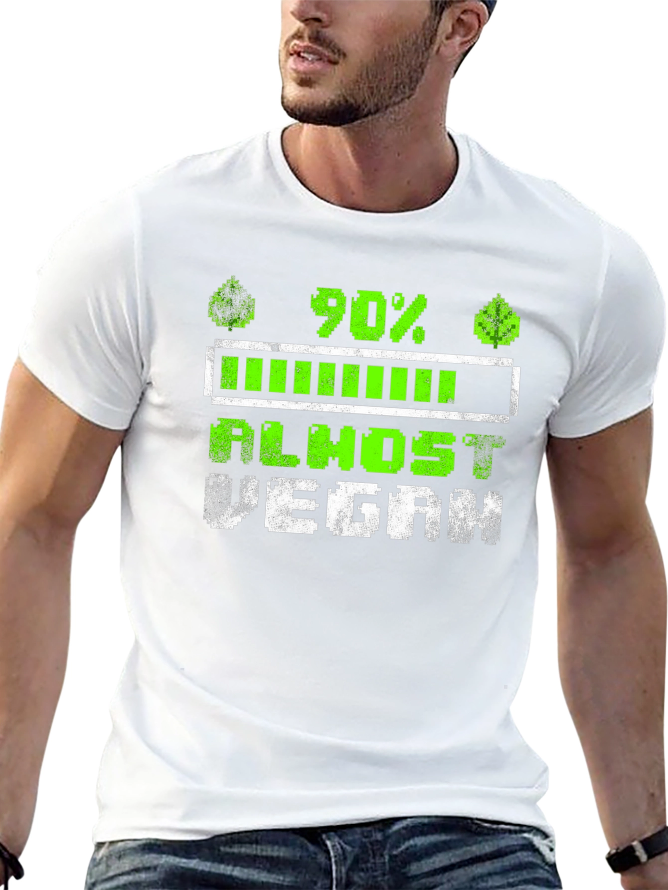 Almost Vegan Loading Funny T-Shirt