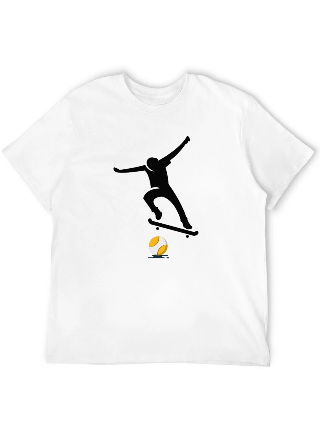 Cool Skateboarder Graphic Tee - Black
