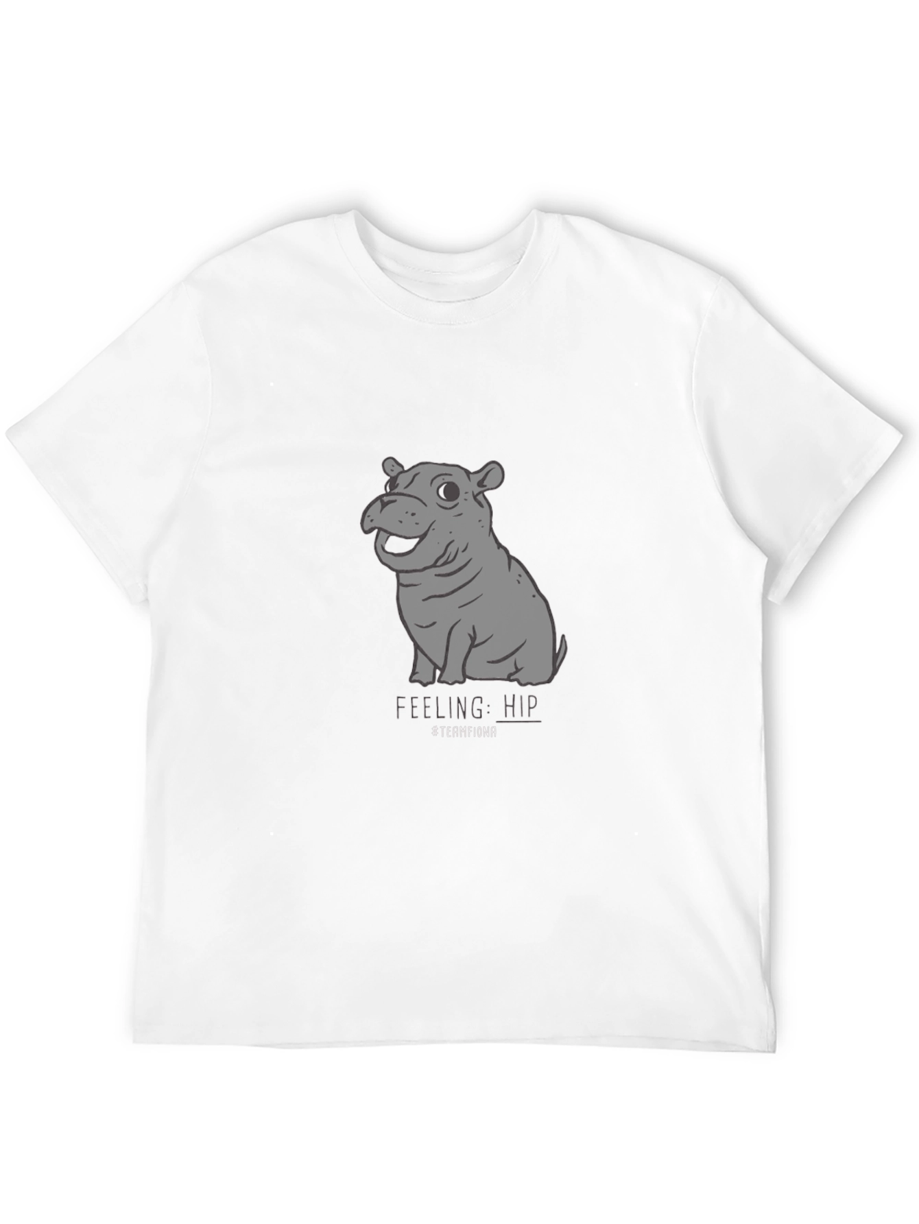 Team Fiona Hippo Graphic T-Shirt - Black
