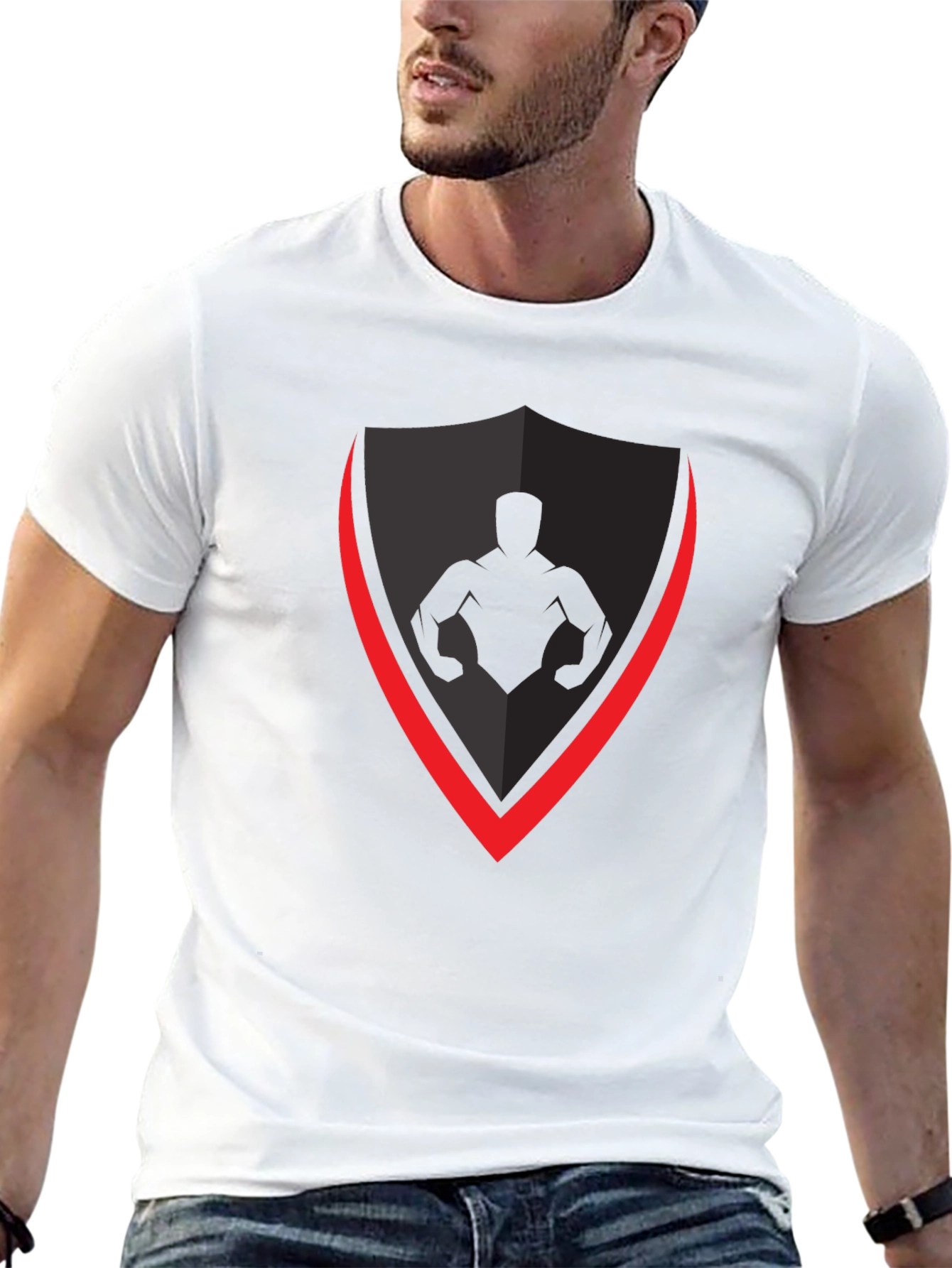 Black Shield Graphic T-Shirt - Gym & Fitness