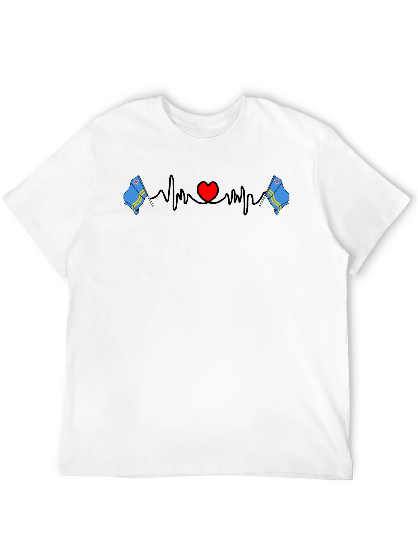 Aruba Flag Heartbeat T-Shirt