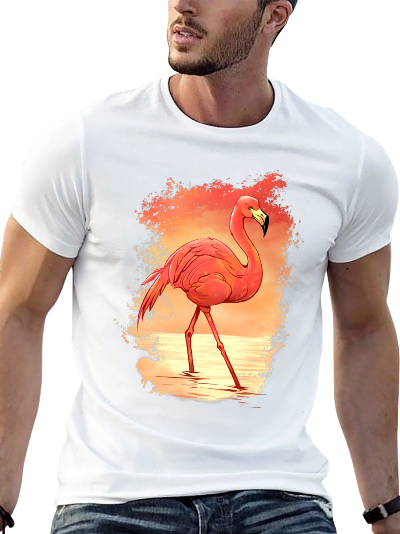 Flamingo Graphic Tee - Tropical Vibe