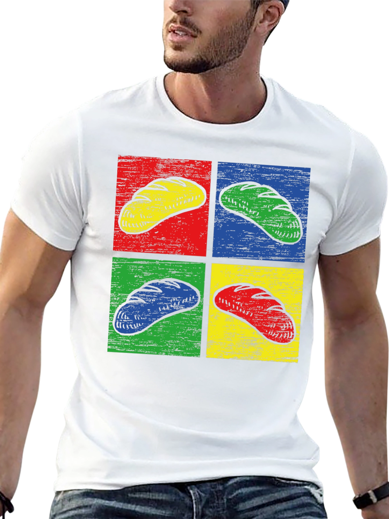 Pop Art Bread Graphic T-Shirt