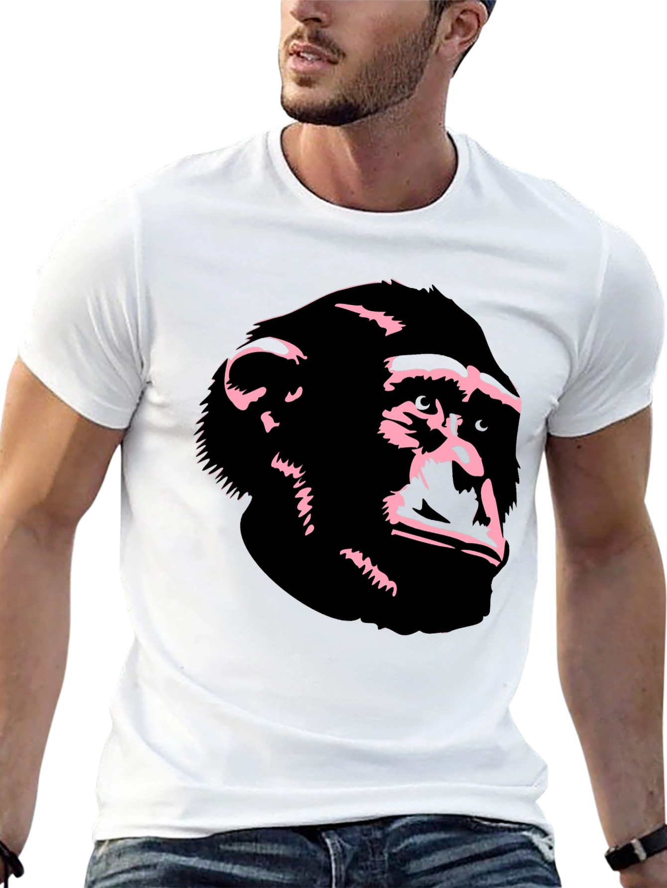 Chimpanzee Graphic T-Shirt - Cool Black Ape Tee