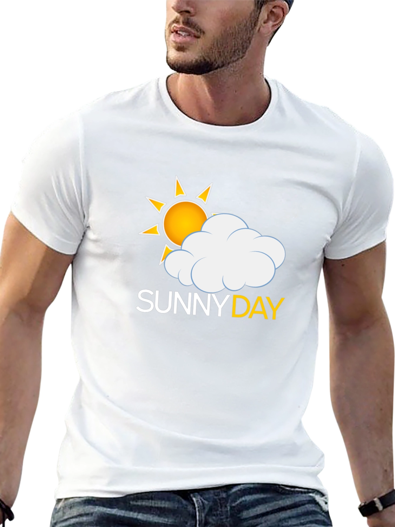 Sunny Day Graphic Tee - Black Casual Comfort