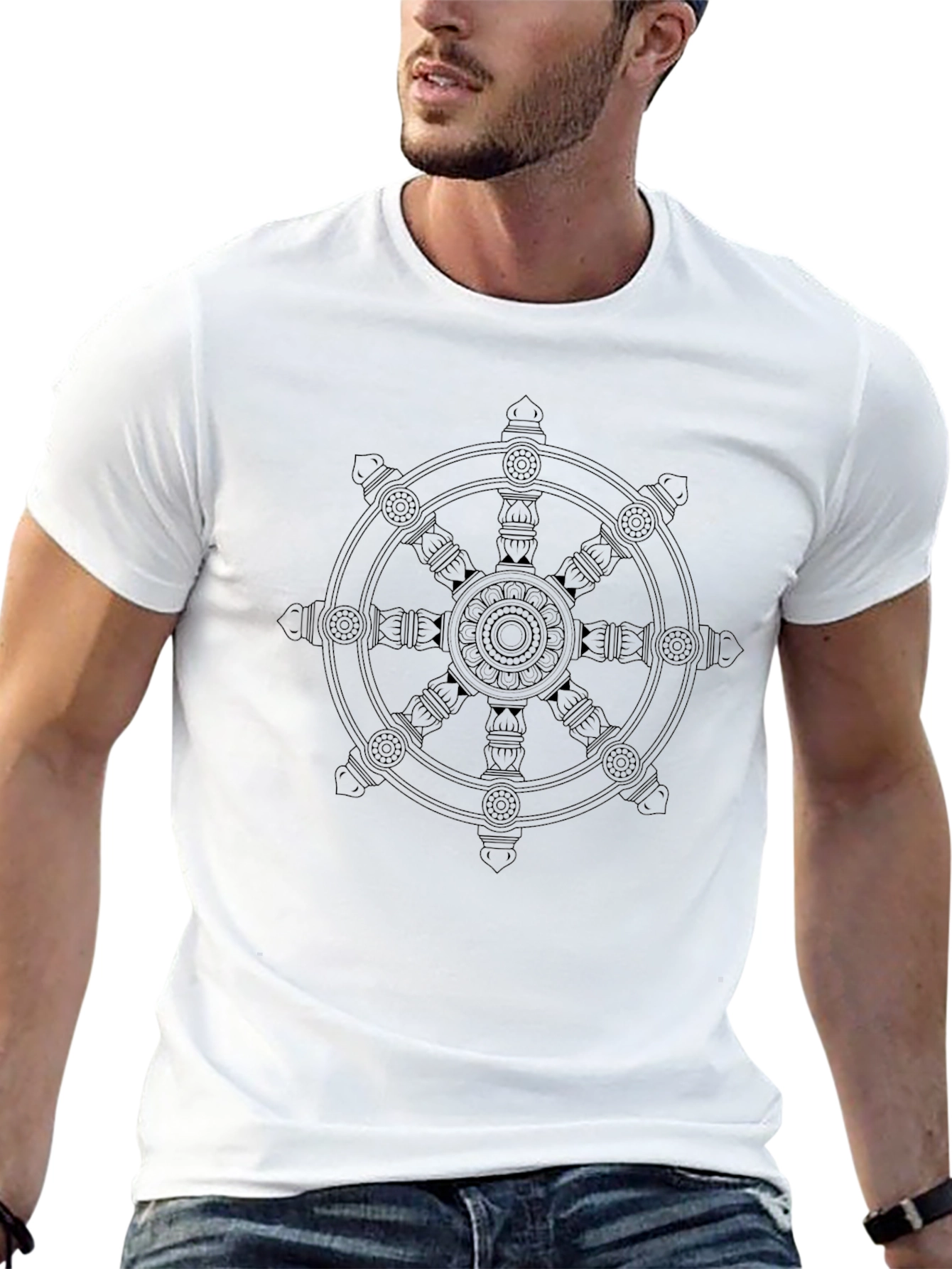 Dharma Wheel Graphic T-Shirt - Unisex Cotton Tee