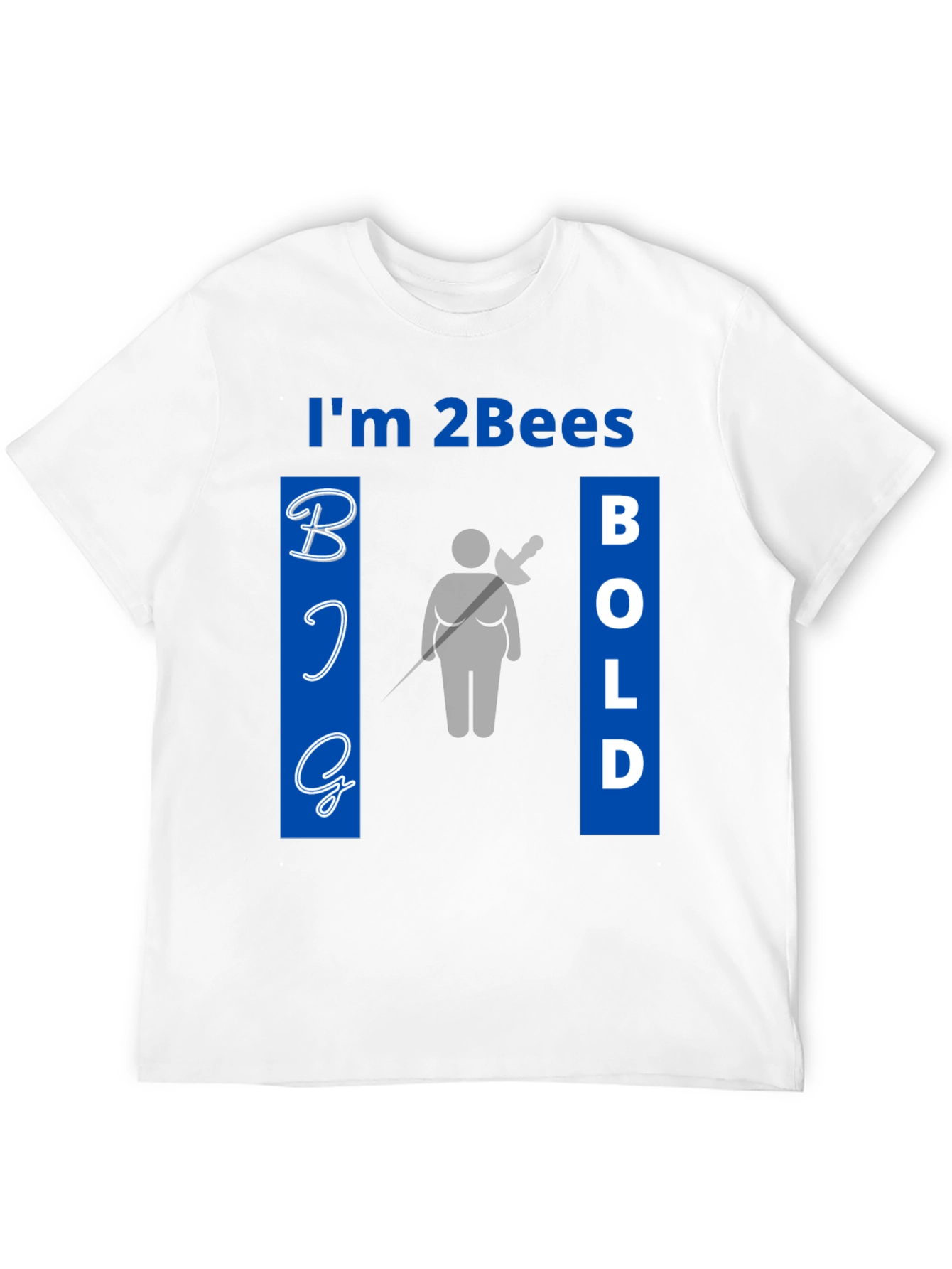 Im 2Bees Big Bold Black Graphic Tee Shirt