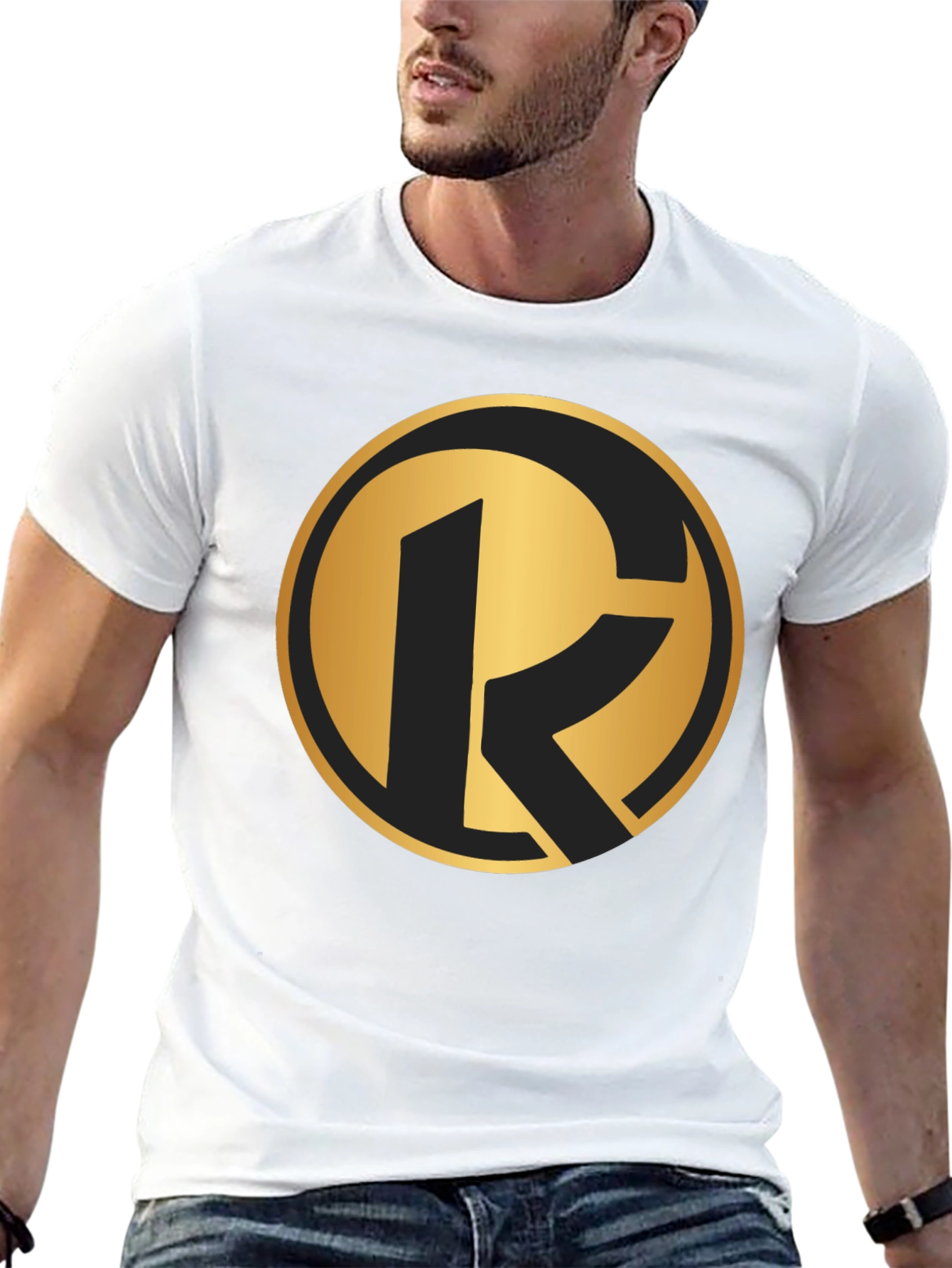 Bold Gold Logo Black T-Shirt
