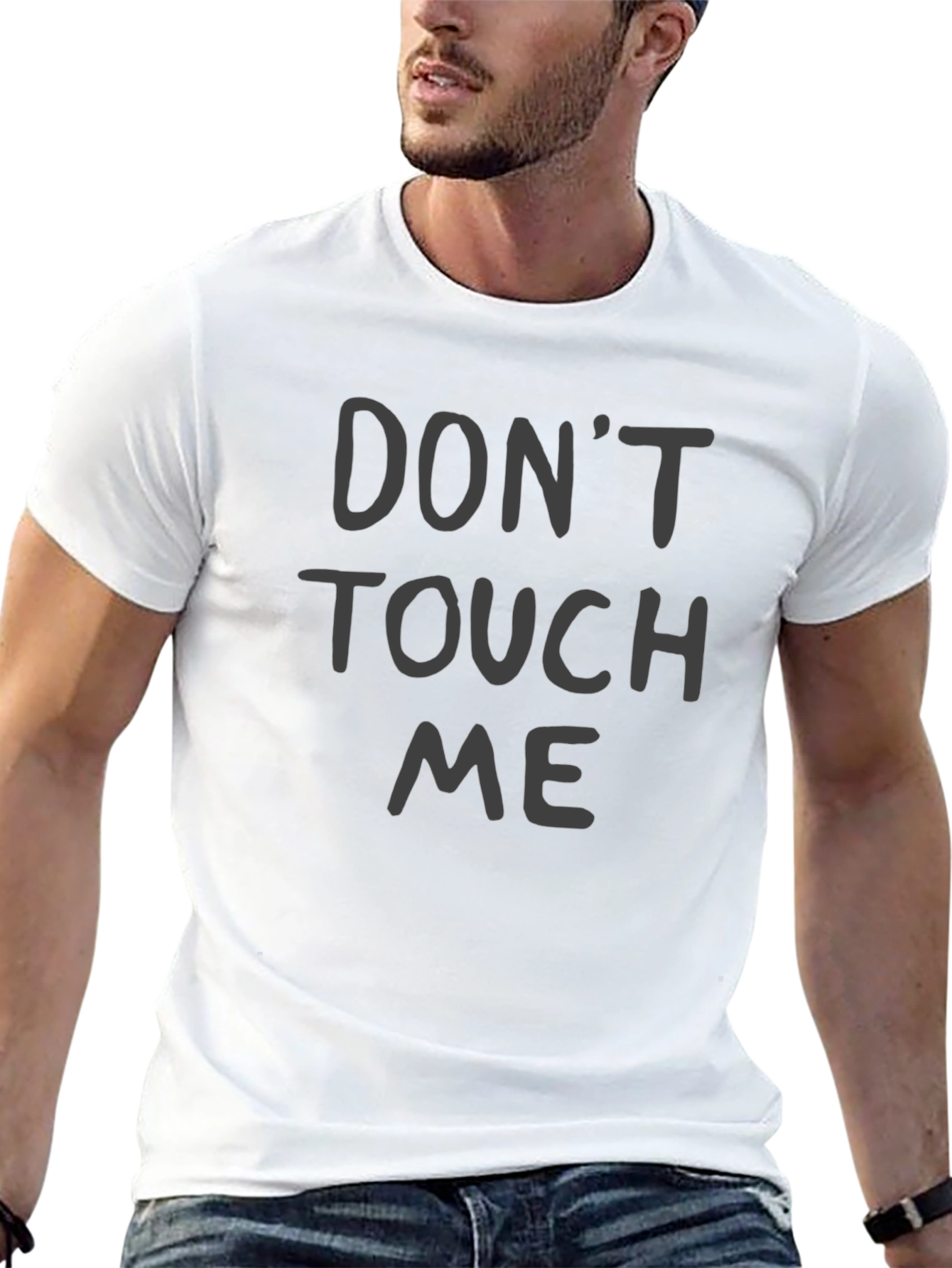 Dont Touch Me Graphic Tee - Black Casual Shirt