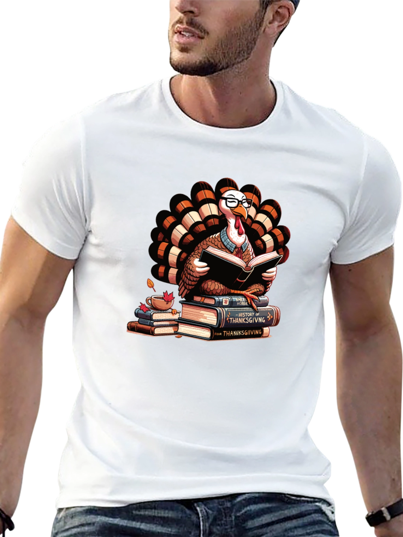 Thanksgiving Turkey Reading T-Shirt
