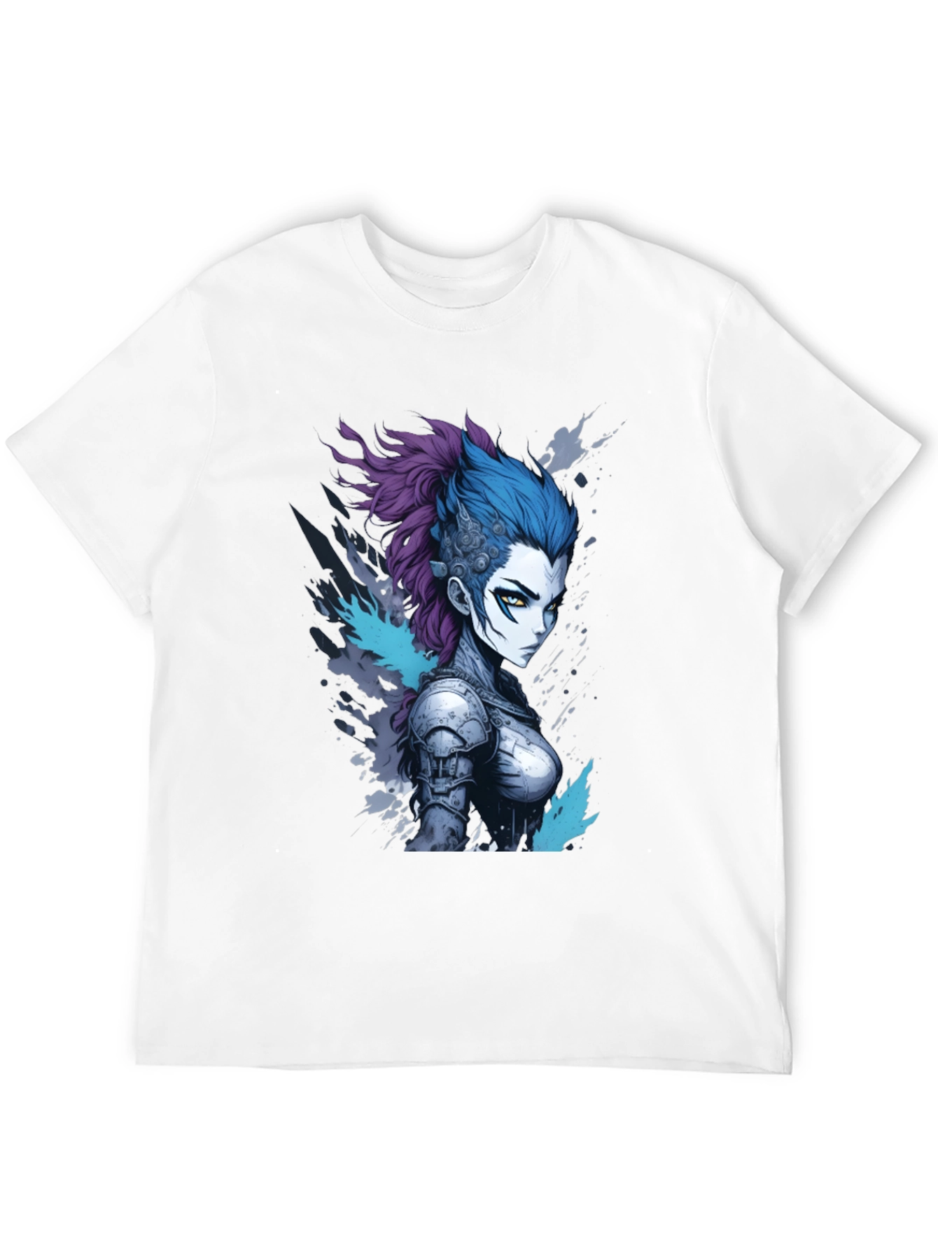 Anime Warrior Graphic Tee - Cool Design
