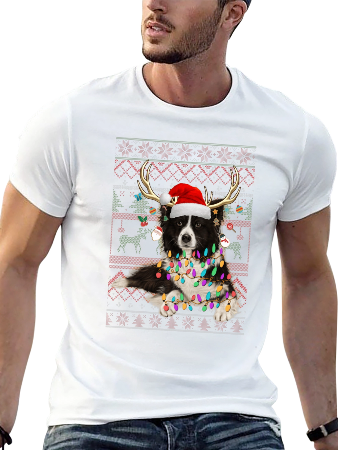 Festive Dog Christmas T-Shirt