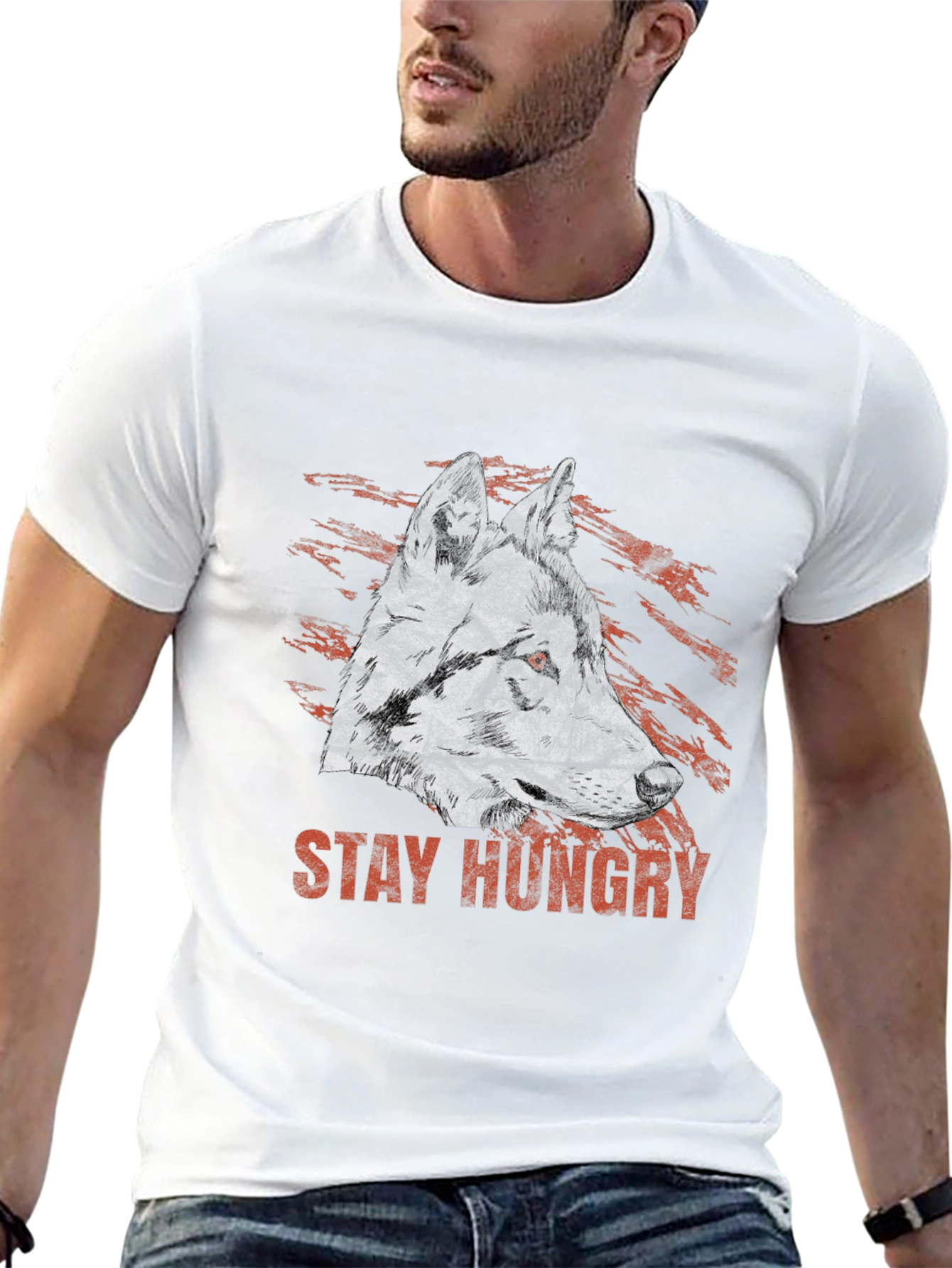 Stay Hungry Wolf Graphic Tee