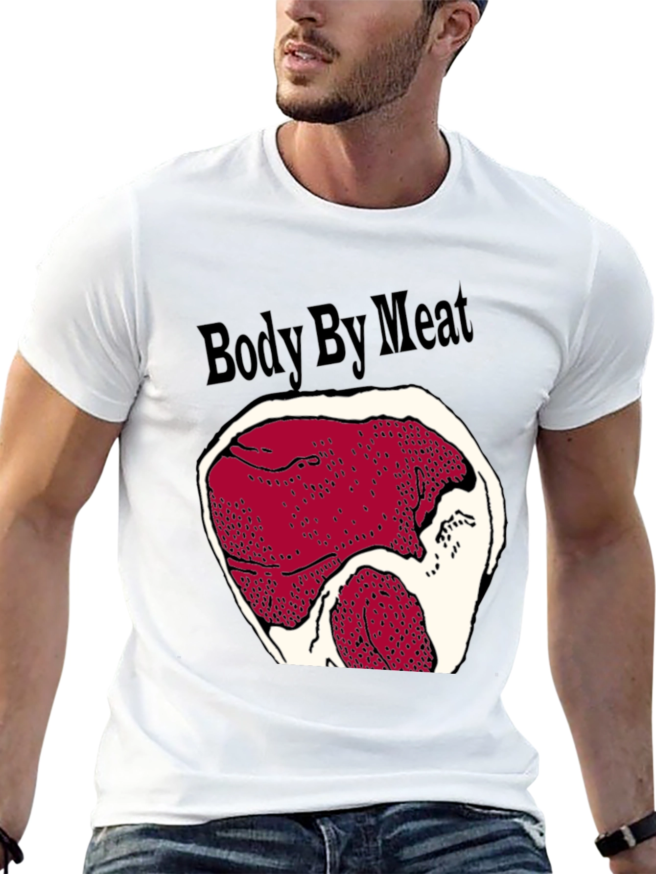 Body By Meat Graphic Black T-Shirt