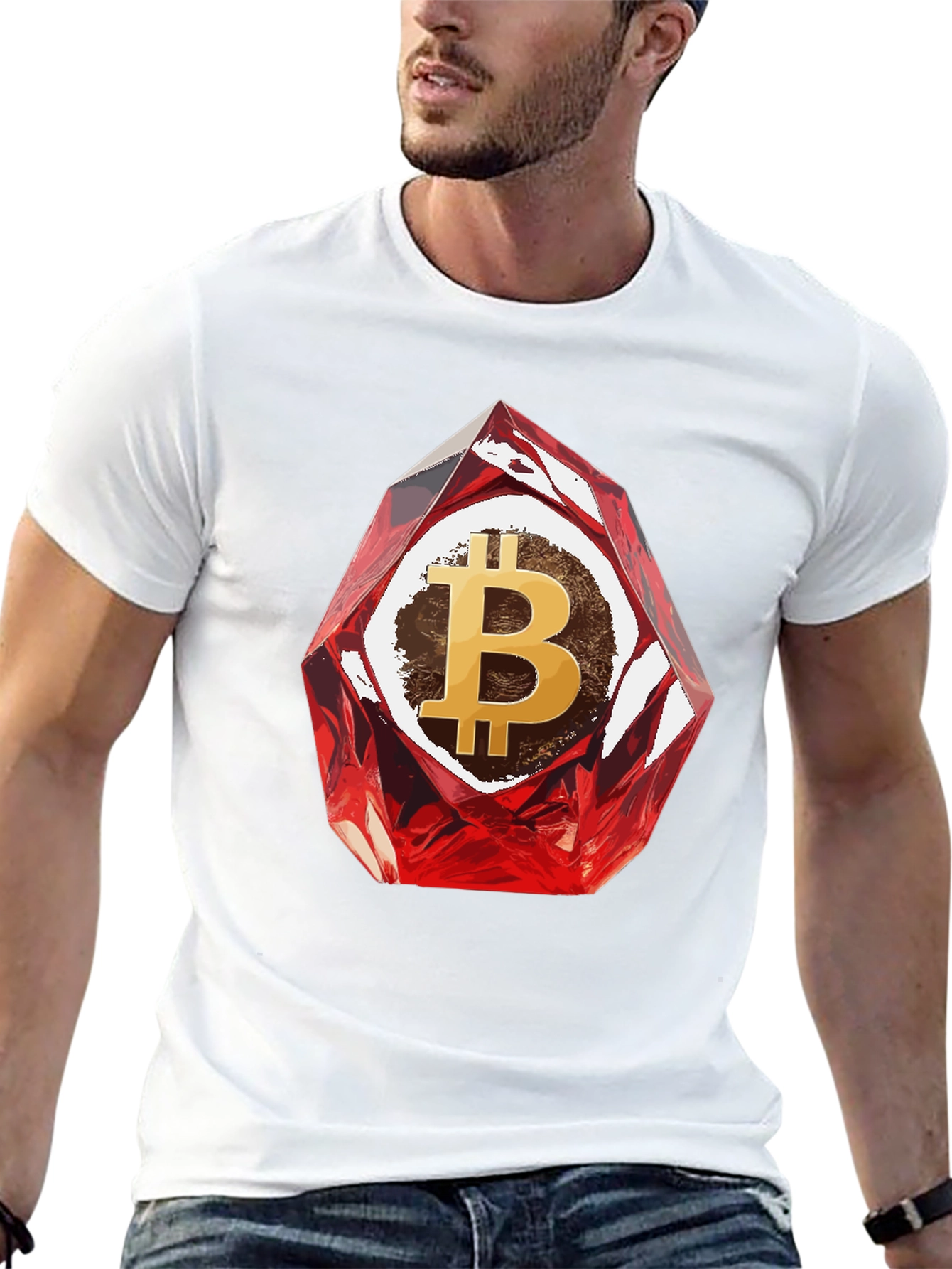Bitcoin Gemstone Graphic Tee - Crypto Fashion