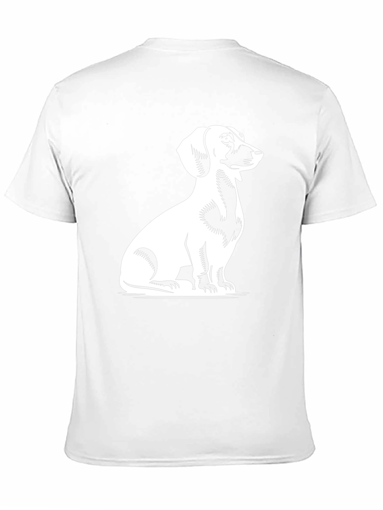 Dachshund Dog Graphic Tee - Black Cotton Shirt