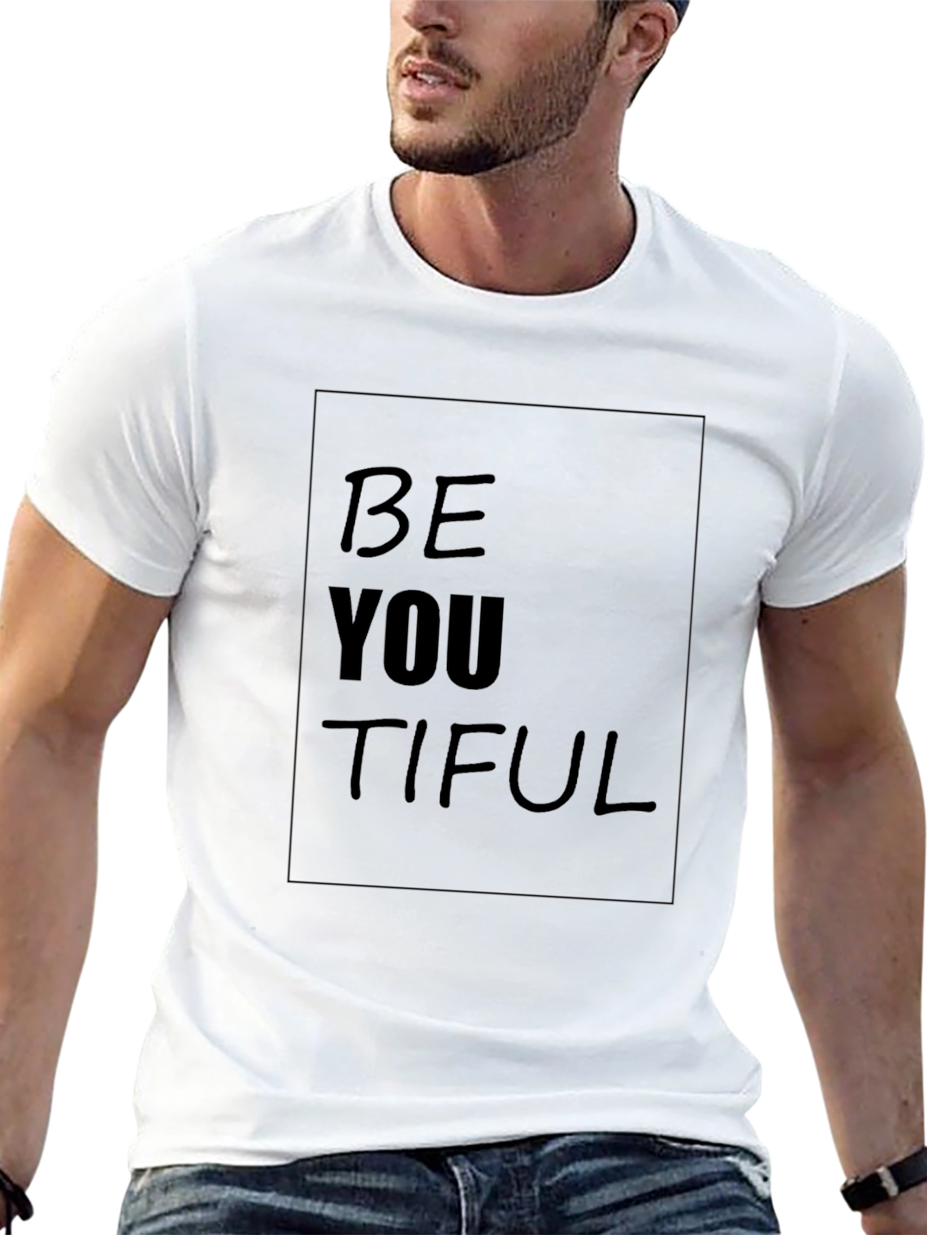 Be YOU TIFUL Black T-Shirt - Inspirational Design