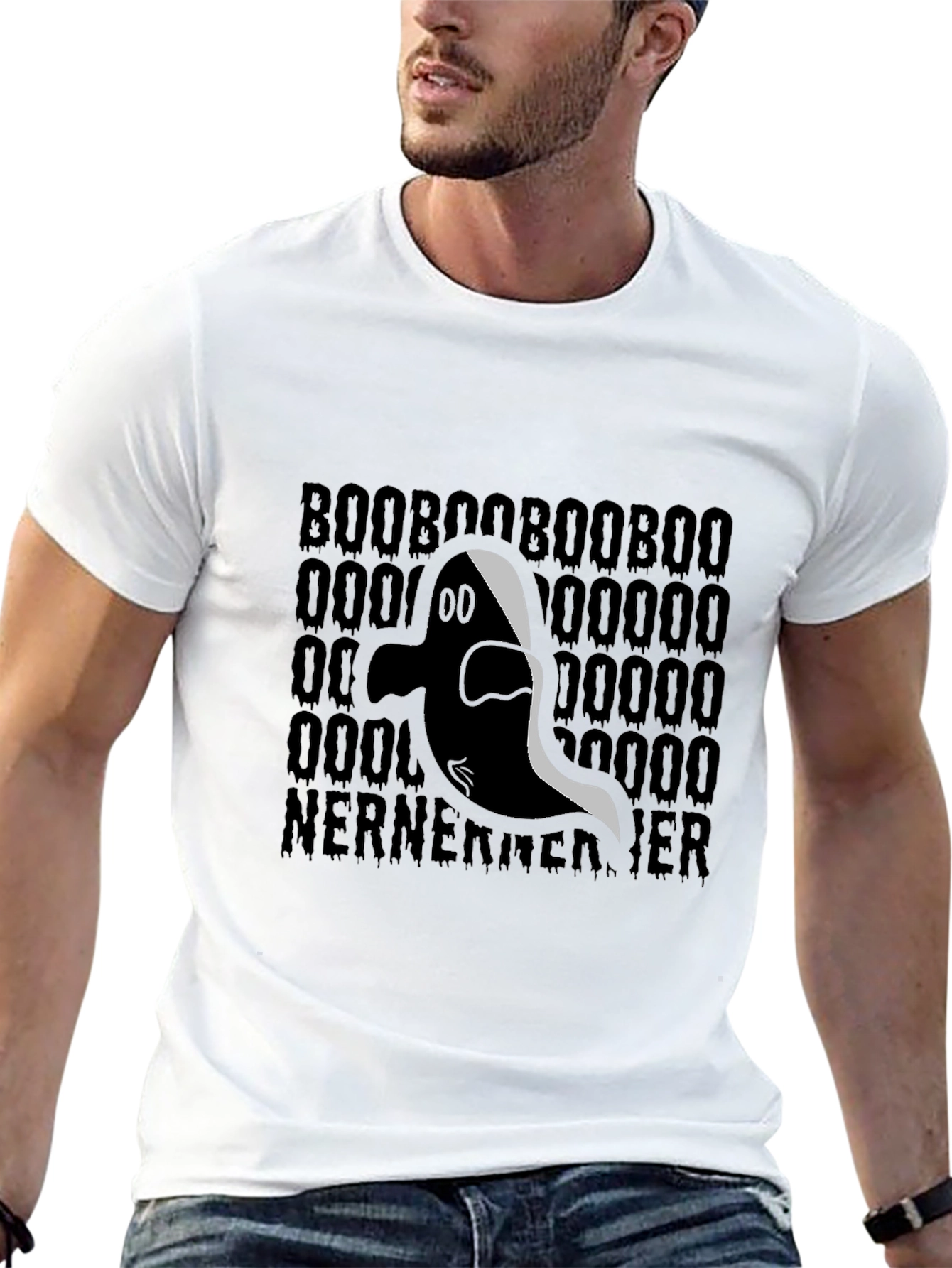 Boo Ghost Graphic Tee - Halloween Spooky Shirt