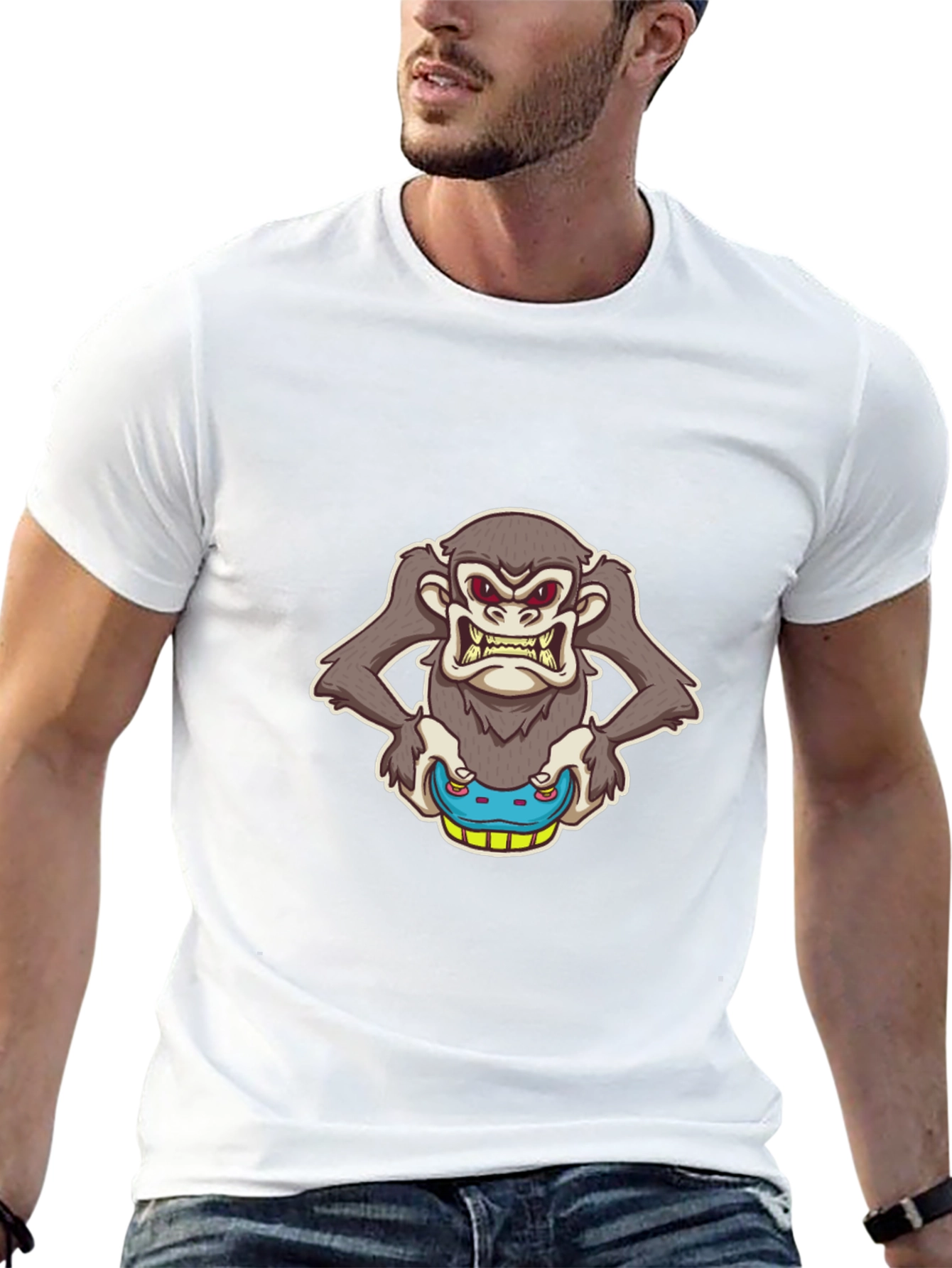Grumpy Monkey Skateboard Graphic Tee