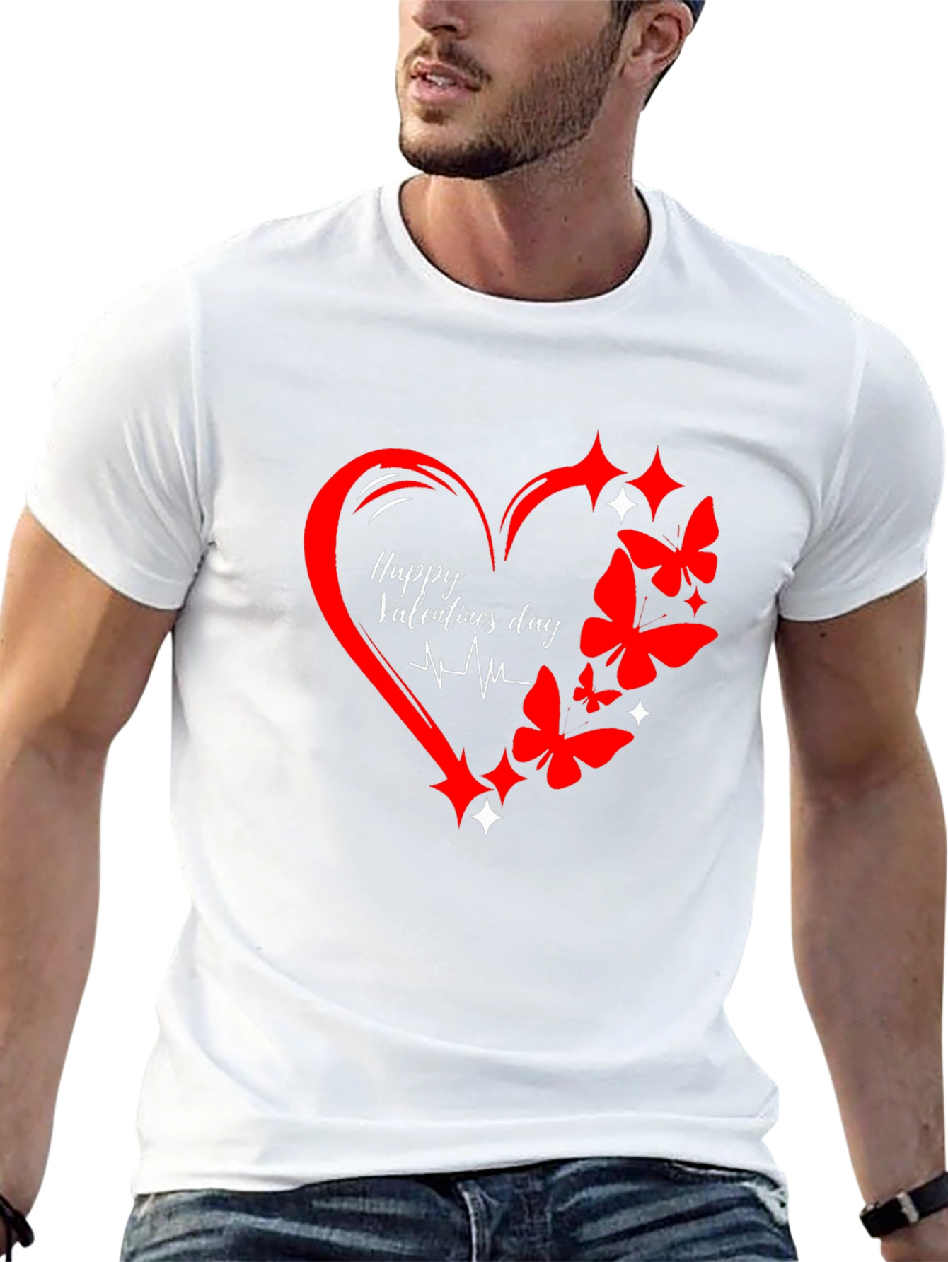 Happy Valentines Day Heart Graphic Tee