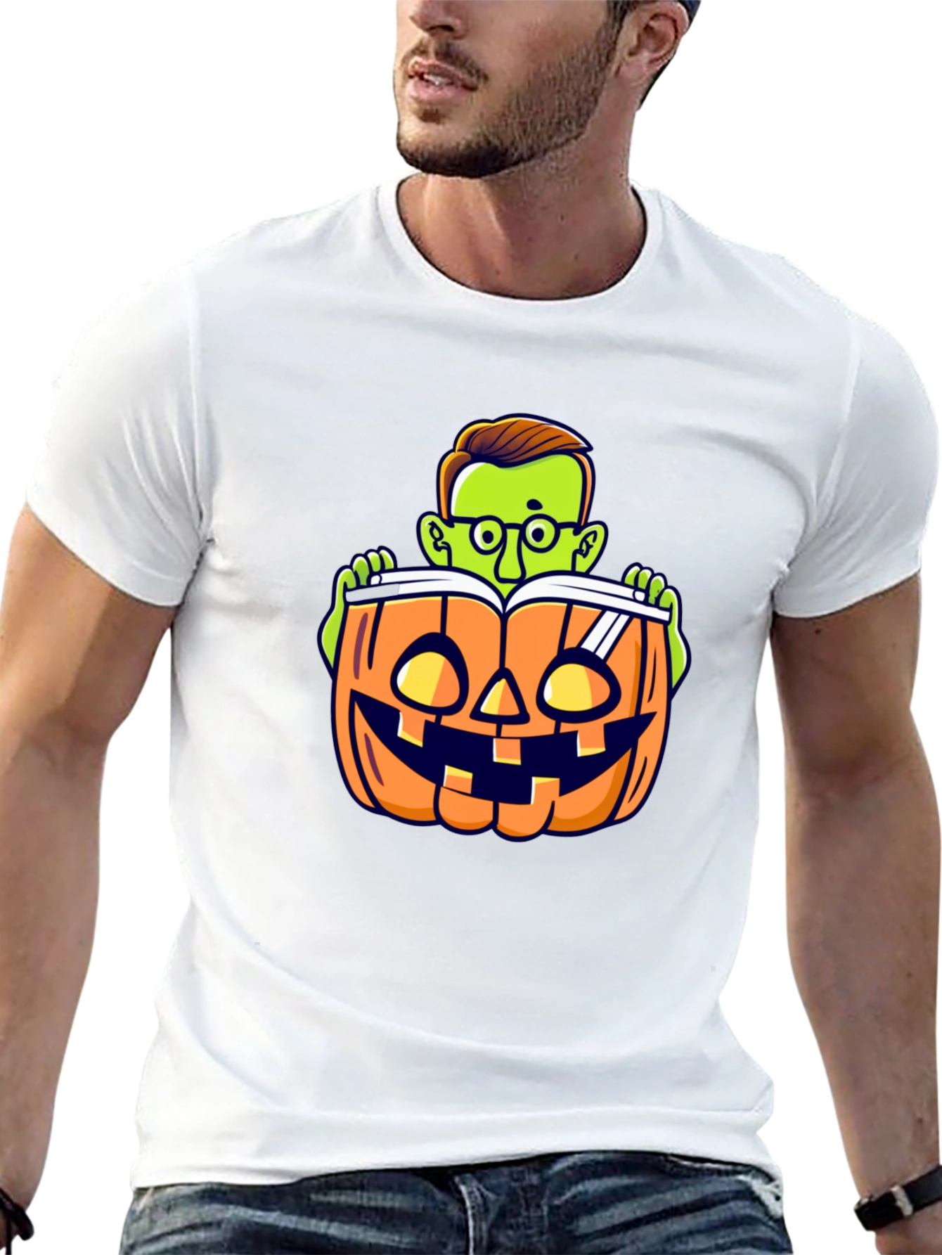 Halloween Reading Pumpkin T-Shirt
